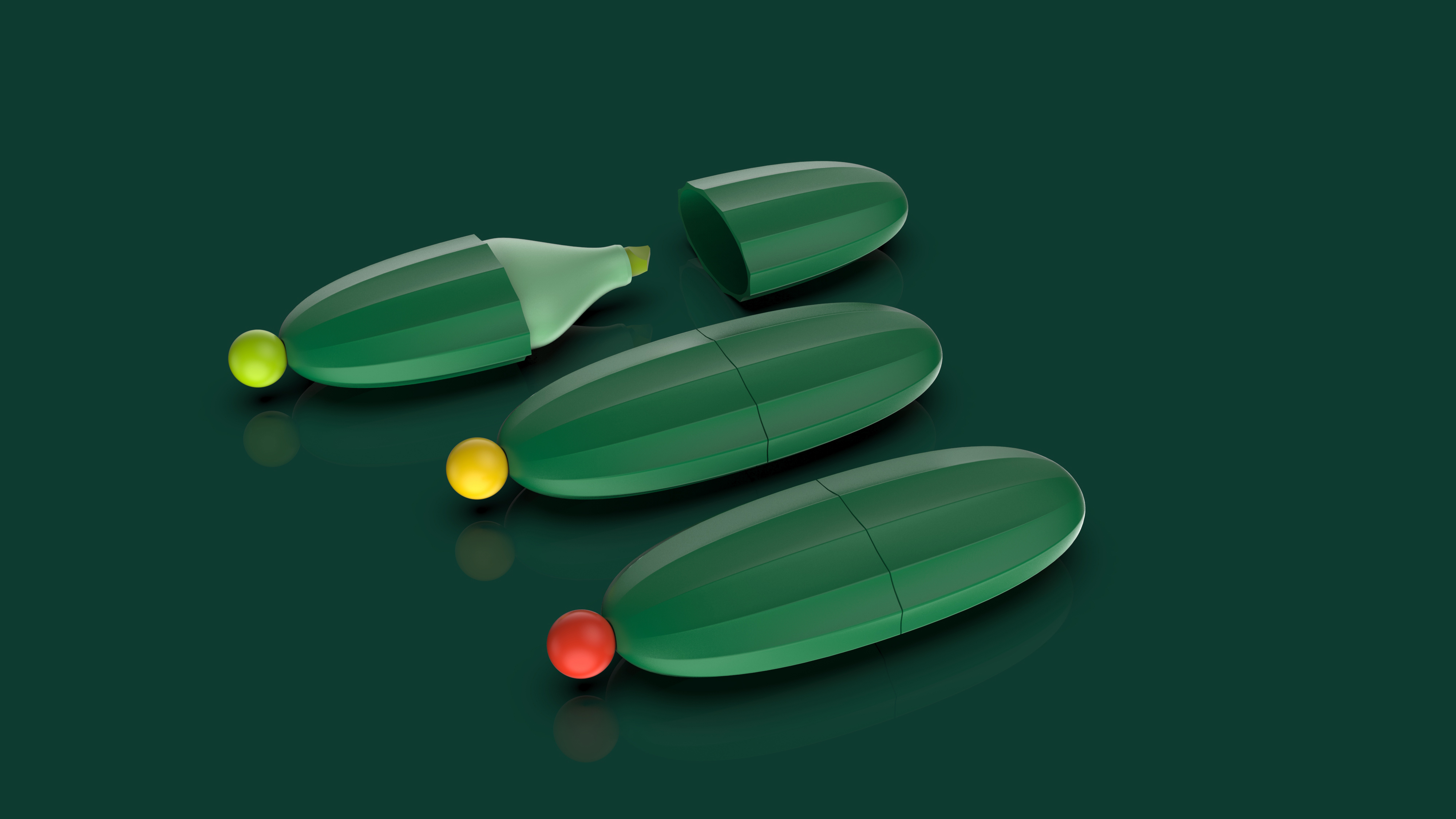 Office products，Stationery design，Highlighter design，Cactus Man，Cultural and creative design，Handle piece，