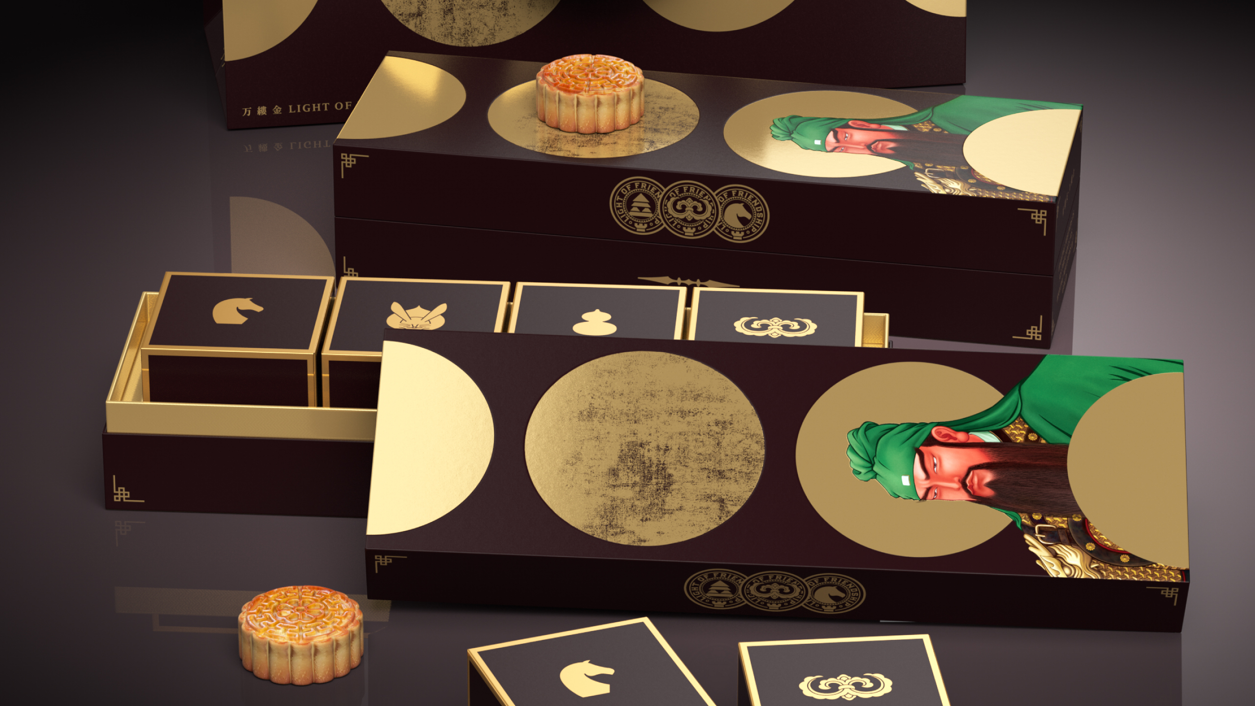 Original design，plane，packing，packing design，Graphic Artist Designer，Mid-Autumn Moon Cake，