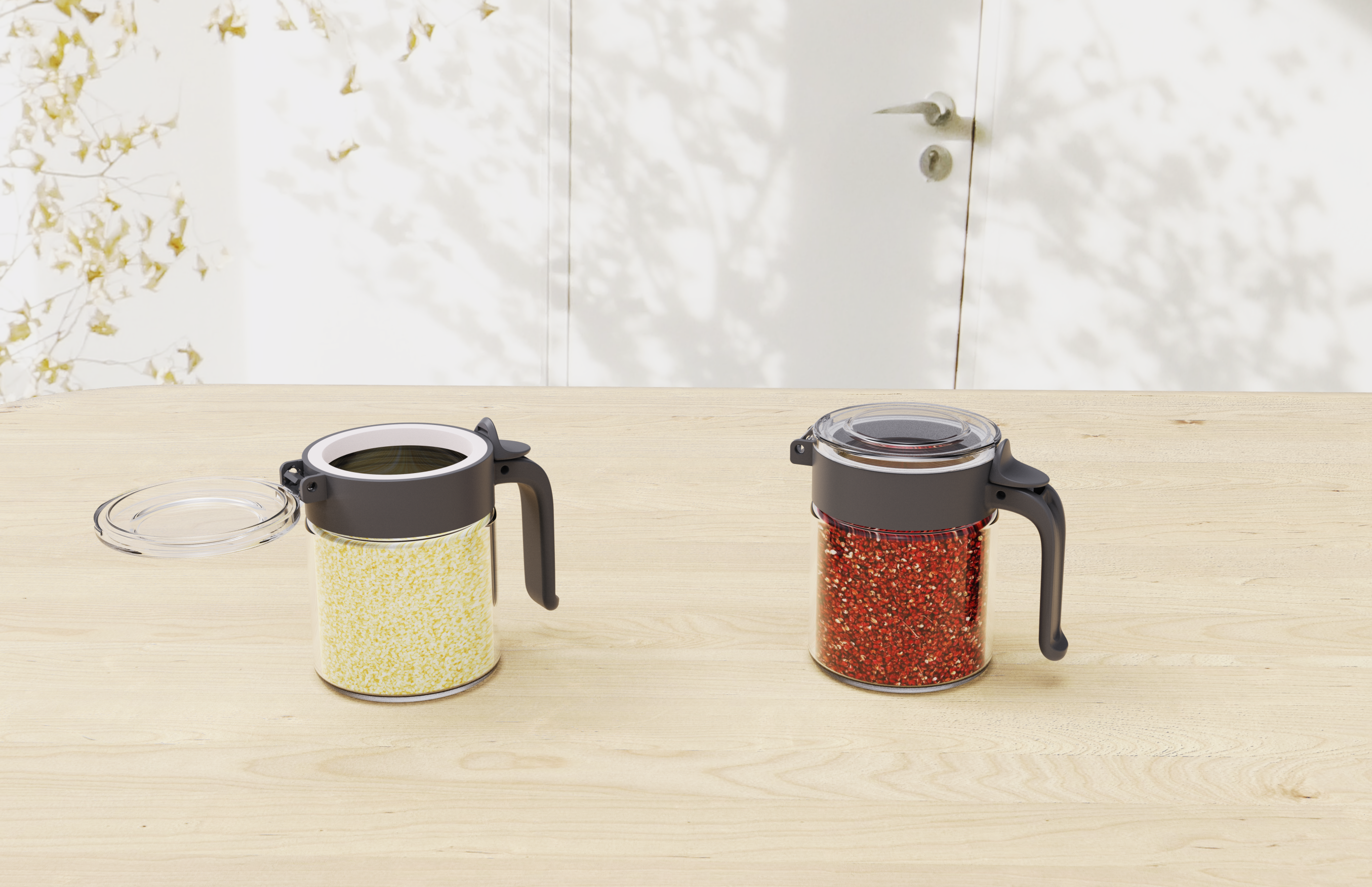 Sealed, spice bottle, automatic bounce，