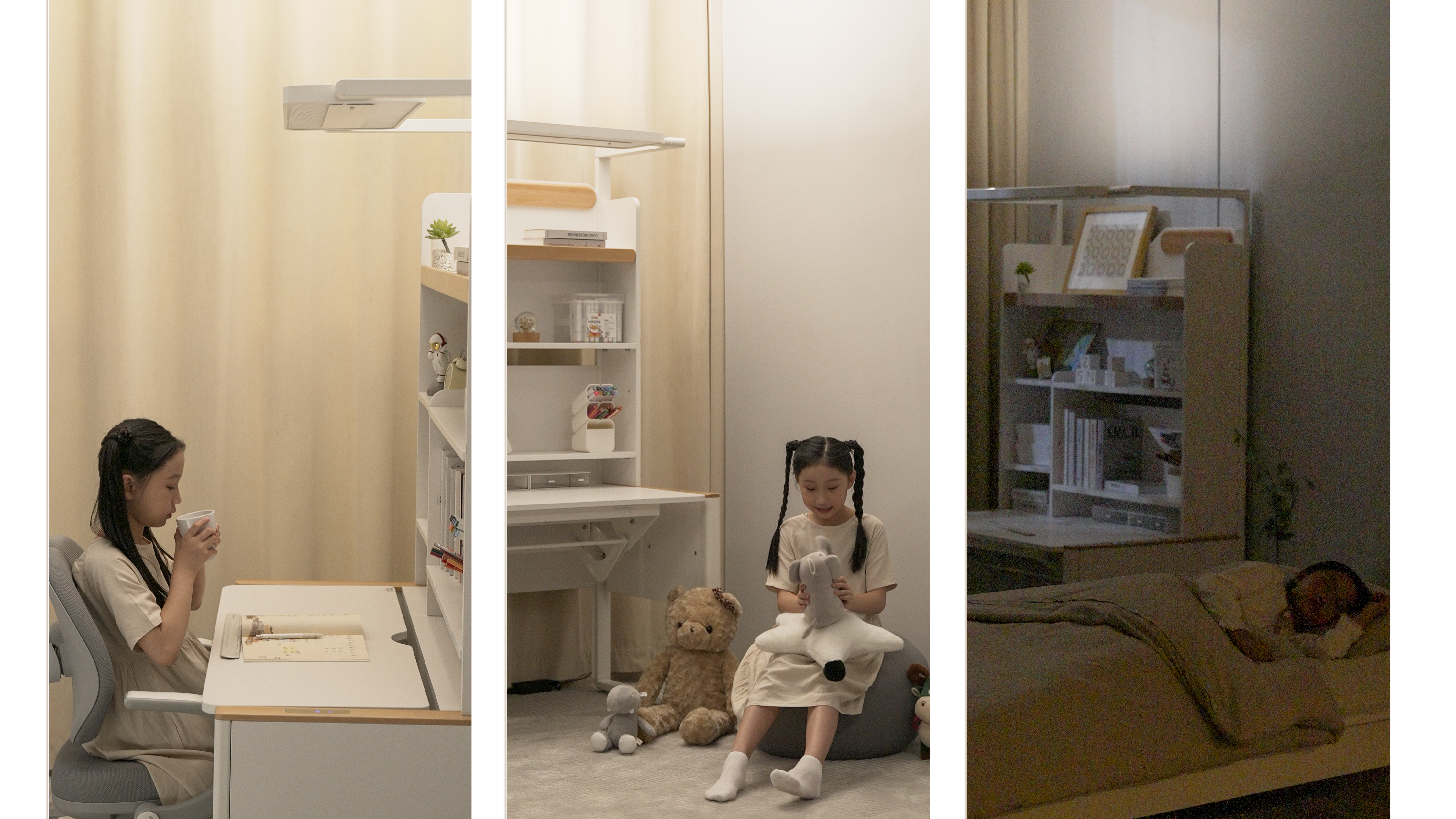 Children's desk，Table lamp integration，Brightness closest to sunlight，