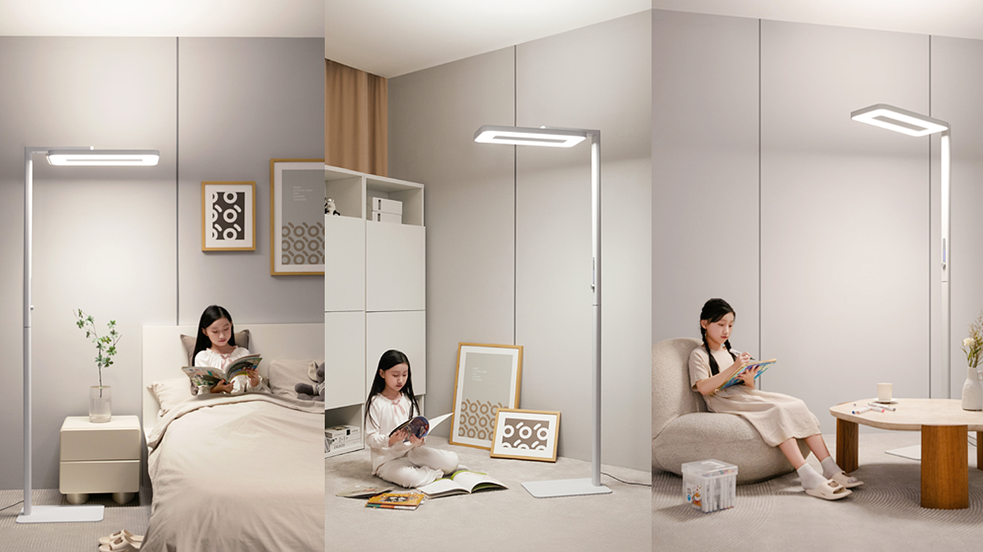 Upper and lower side eye protection lighting，comparable to the brightness of sunlight，Minimalist design style，