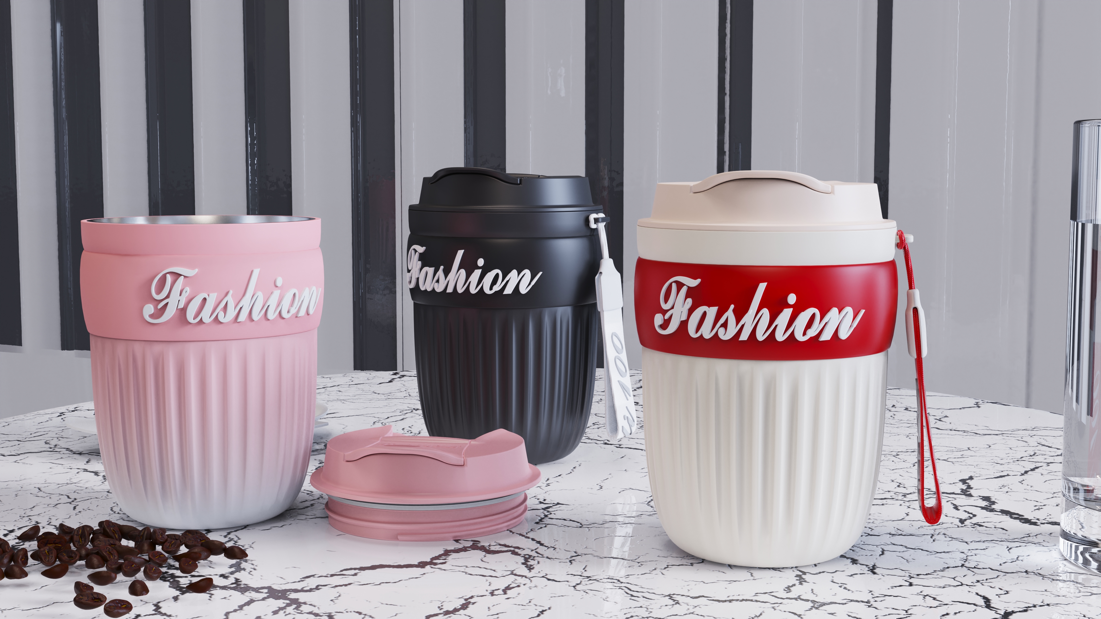 Daily necessities，Water cup，coffee cup，Plastic cup，vacuum cup，Simple and fresh，