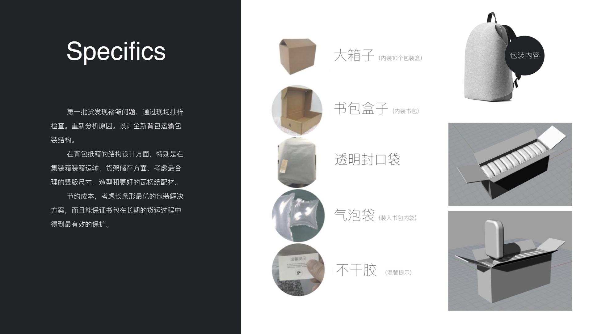 A explosive backpack，