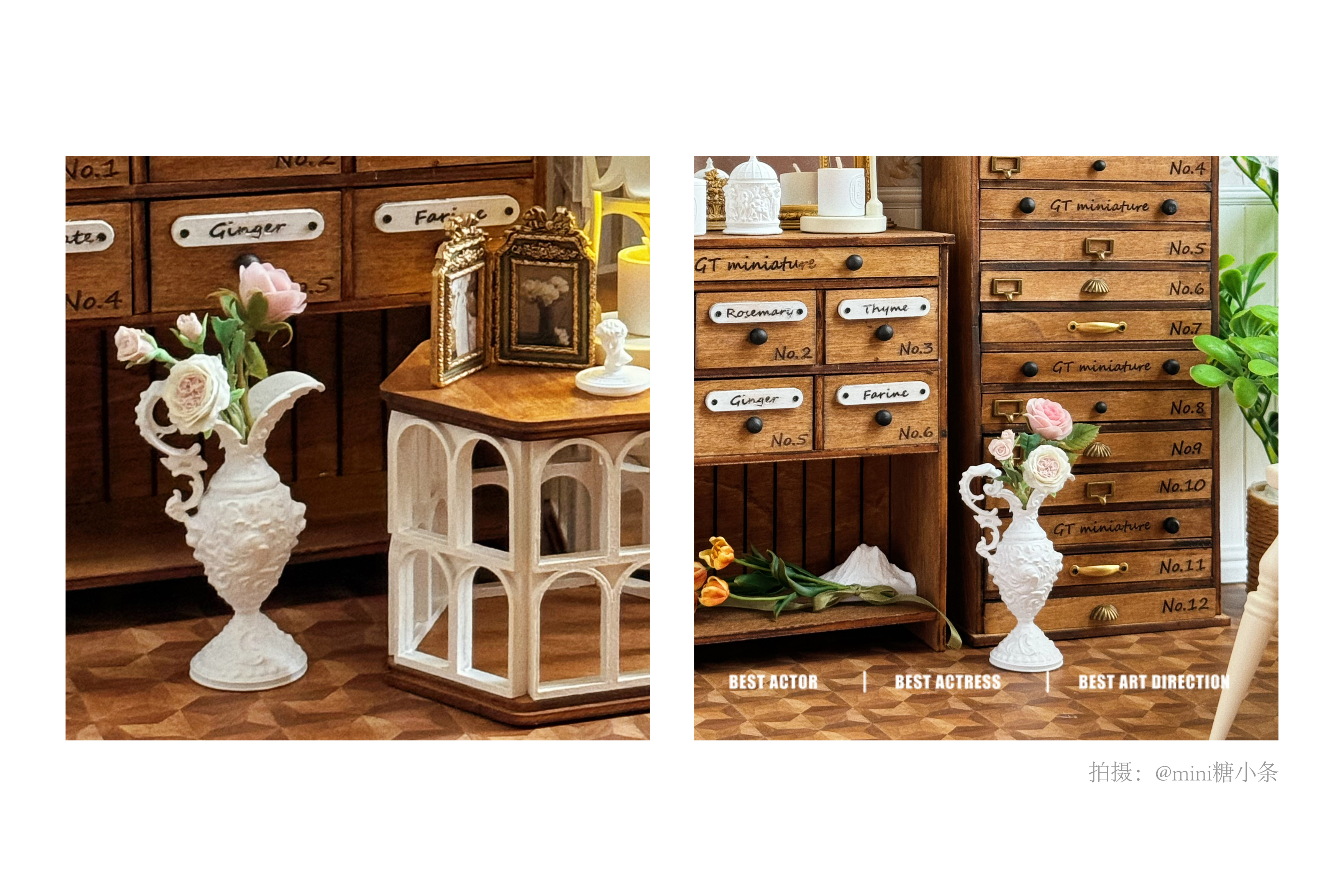 Doll House，dollhouse，Floral apparatus，palace wind，Miniature model，Handmade，fingertip，