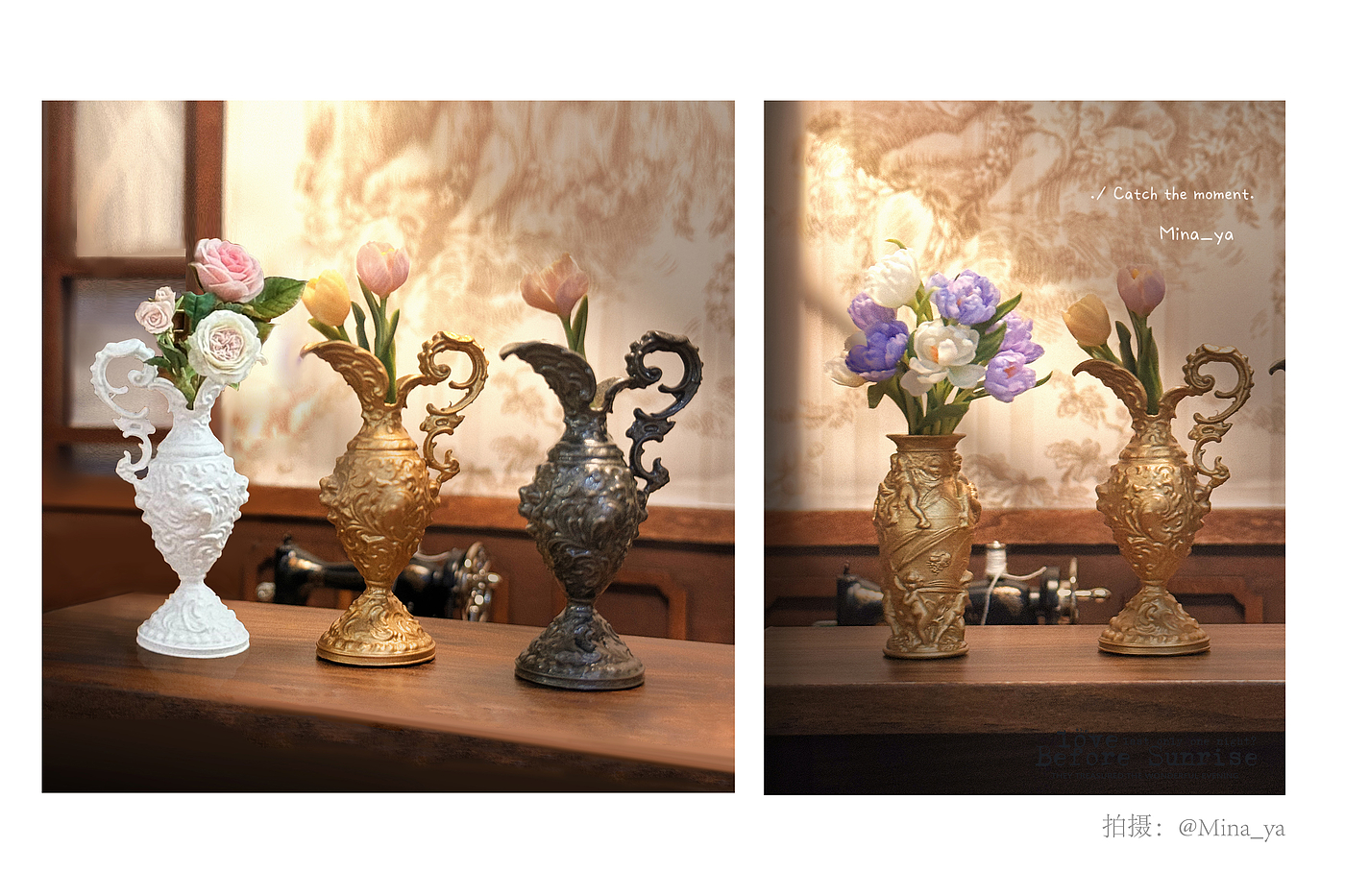 Doll House，dollhouse，Floral apparatus，palace wind，Miniature model，Handmade，fingertip，
