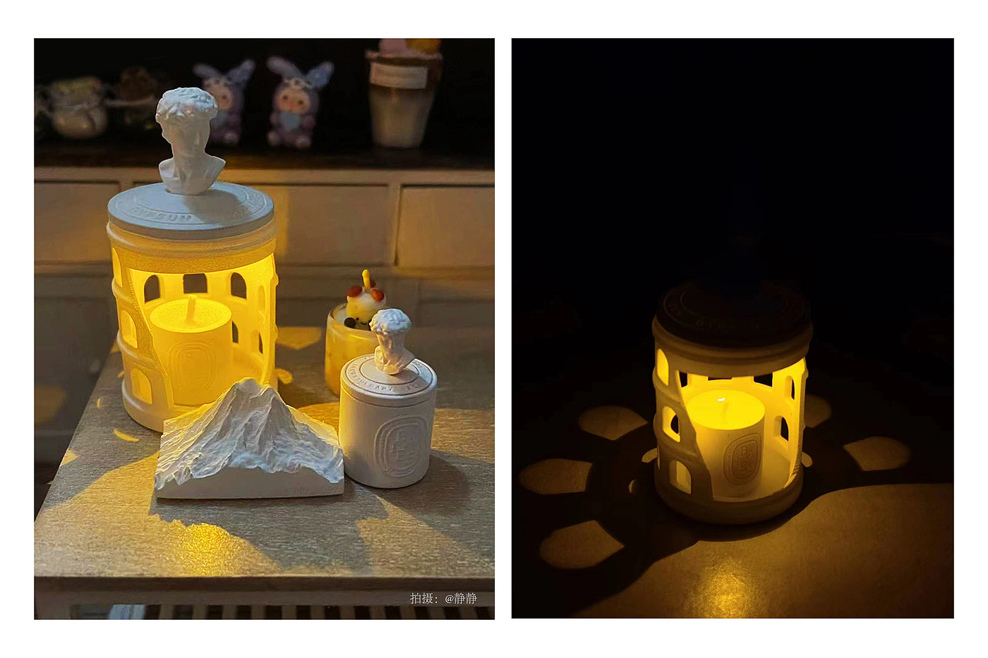 Doll House，dollhouse，Stone aromatherapy lamp，David.，Miniature model，fingertip，Handmade，