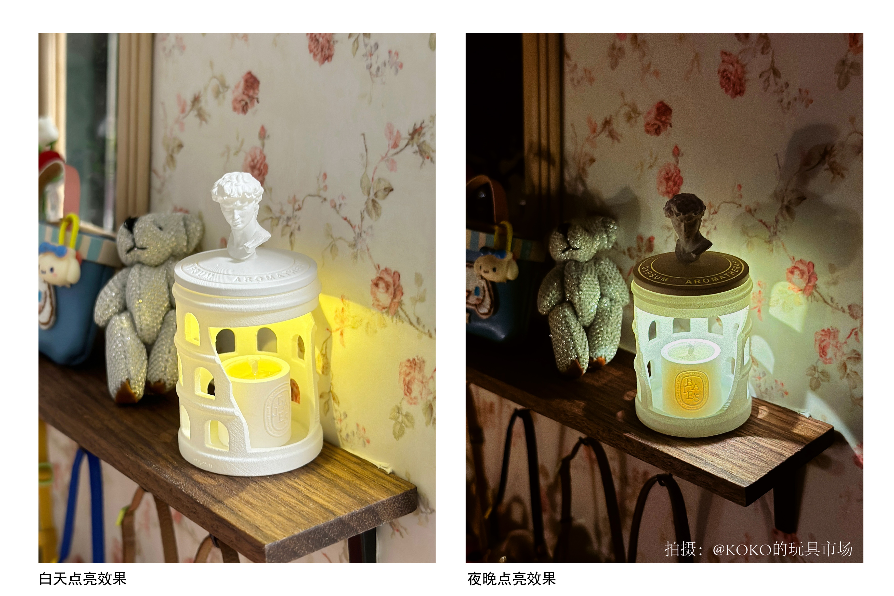 Doll House，dollhouse，Stone aromatherapy lamp，David.，Miniature model，fingertip，Handmade，