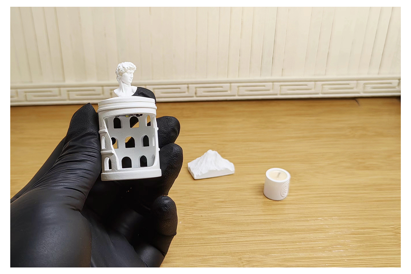 Doll House，dollhouse，Stone aromatherapy lamp，David.，Miniature model，fingertip，Handmade，