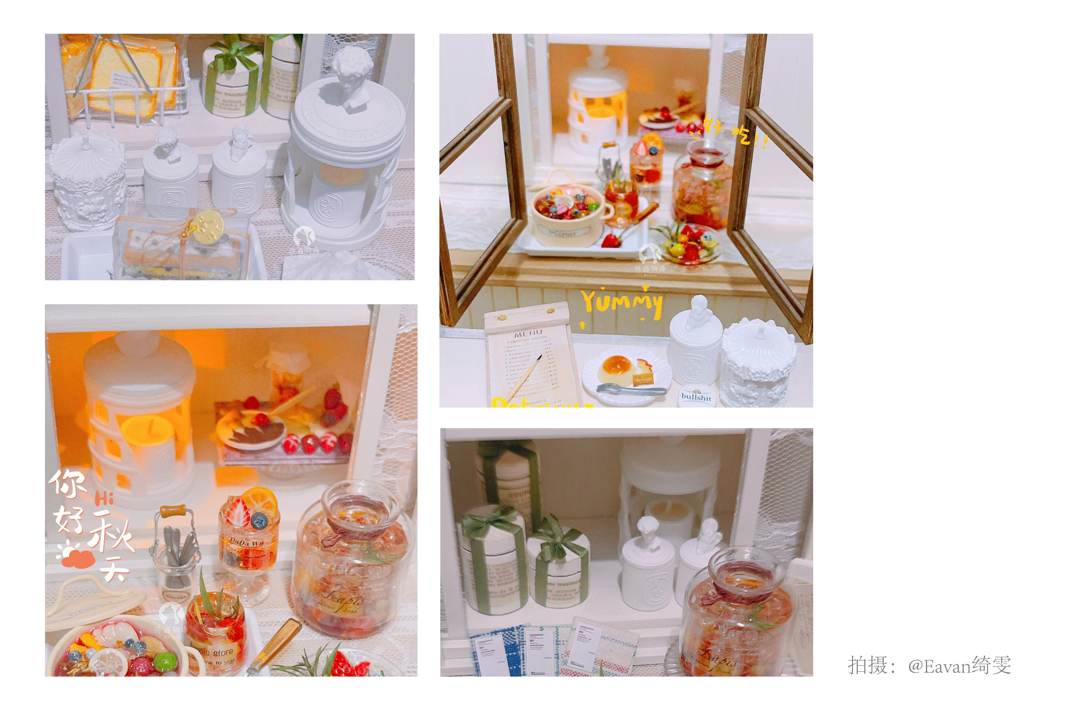 Doll House，dollhouse，Stone aromatherapy lamp，David.，Miniature model，fingertip，Handmade，