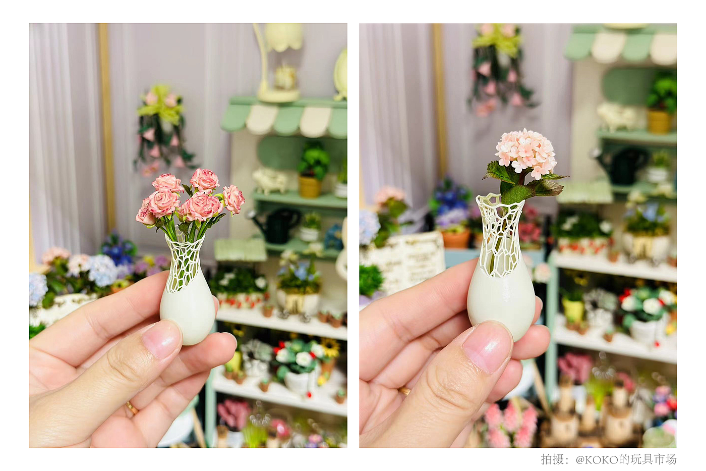 Doll House，dollhouse，vase，Miniature model，Handmade，fingertip，
