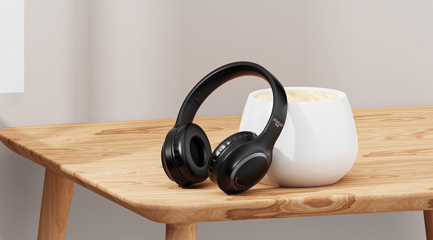 Original rendering，three-dimensional，Electronics，electronic product，Product rendering，Headset Bluetooth headset，Bluetooth headset，online retailers，