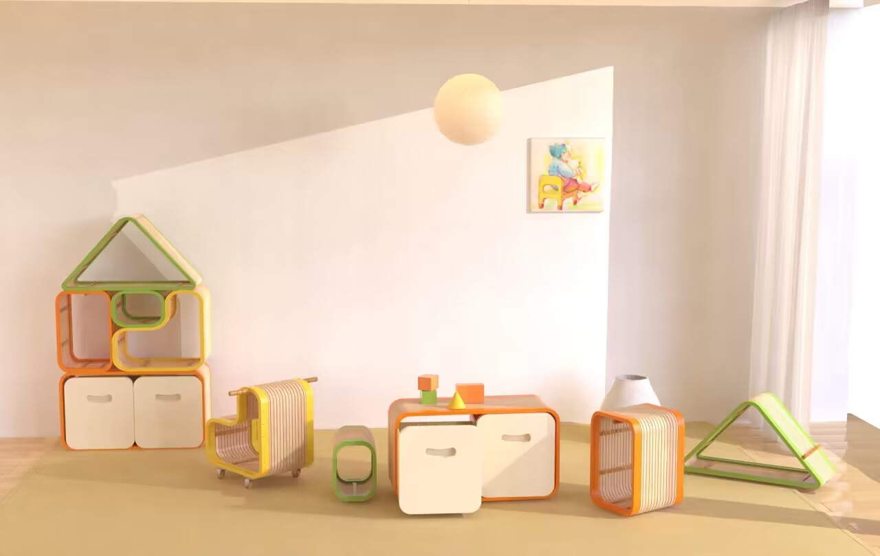 Bamboo products，children，modularization，furniture，Family growth，