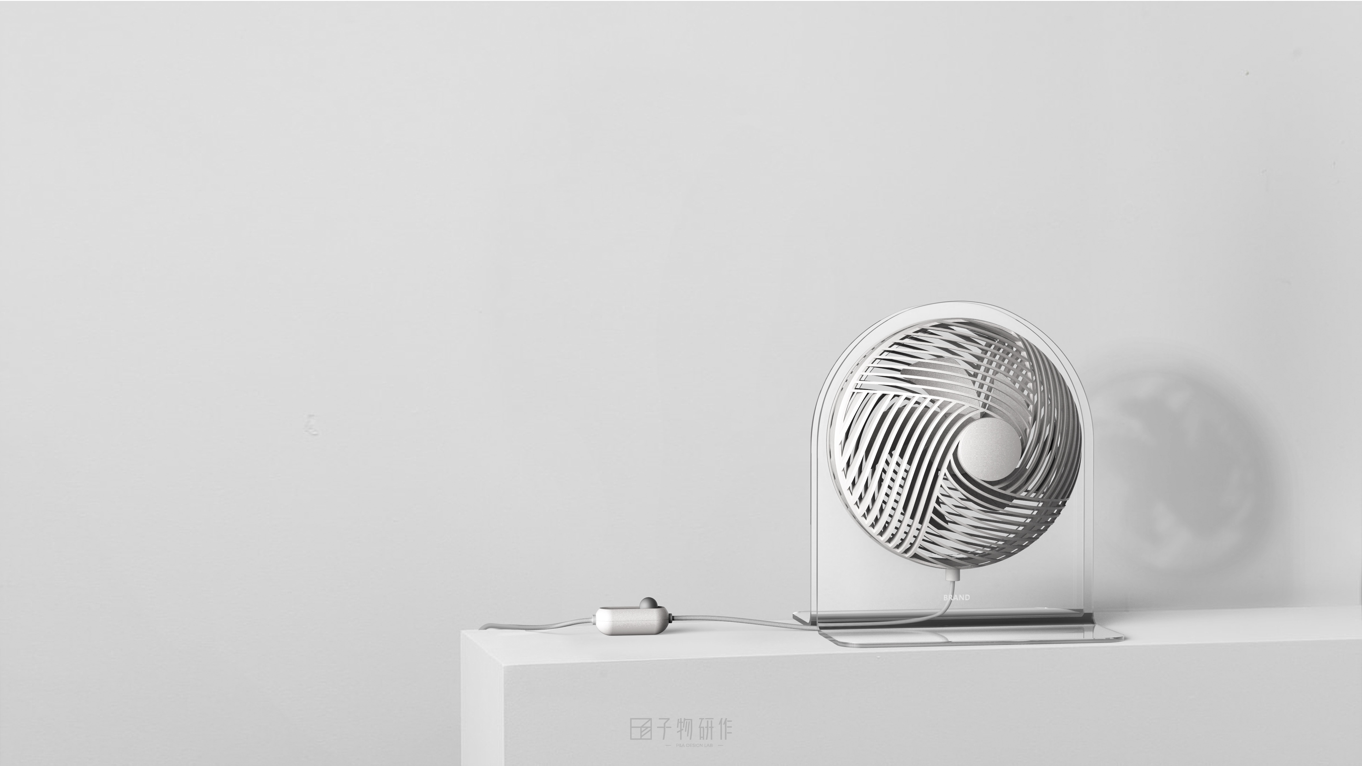 Industrial design, desktop fan, sub-object research, home appliance design,，