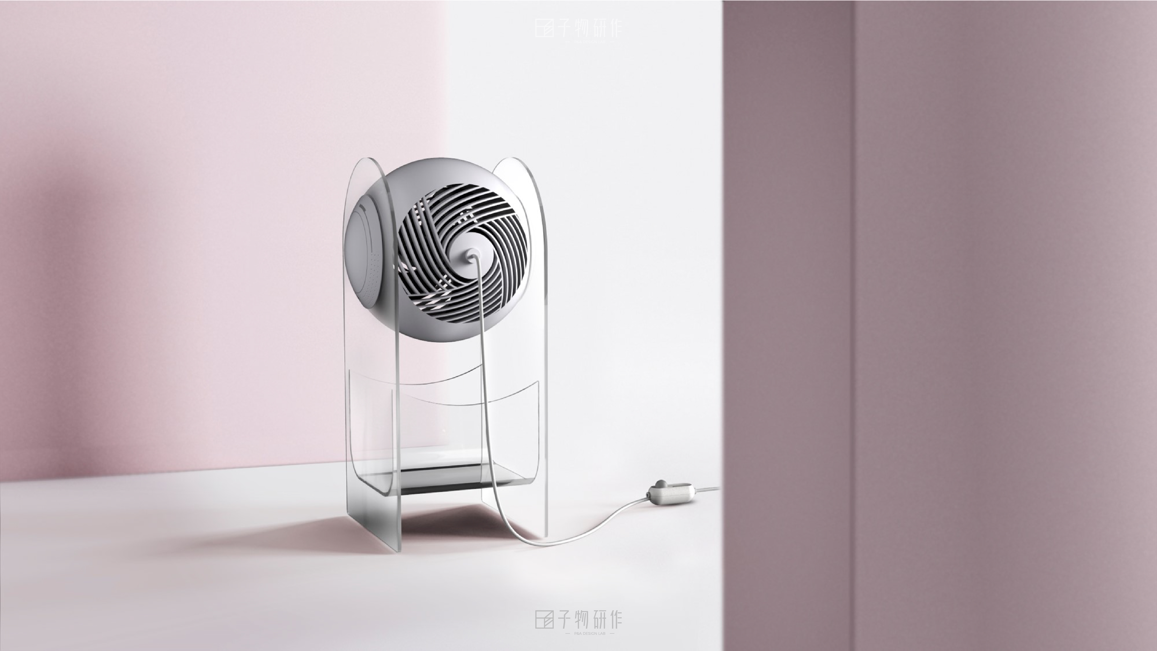 Industrial design, desktop fan, sub-object research, home appliance design,，