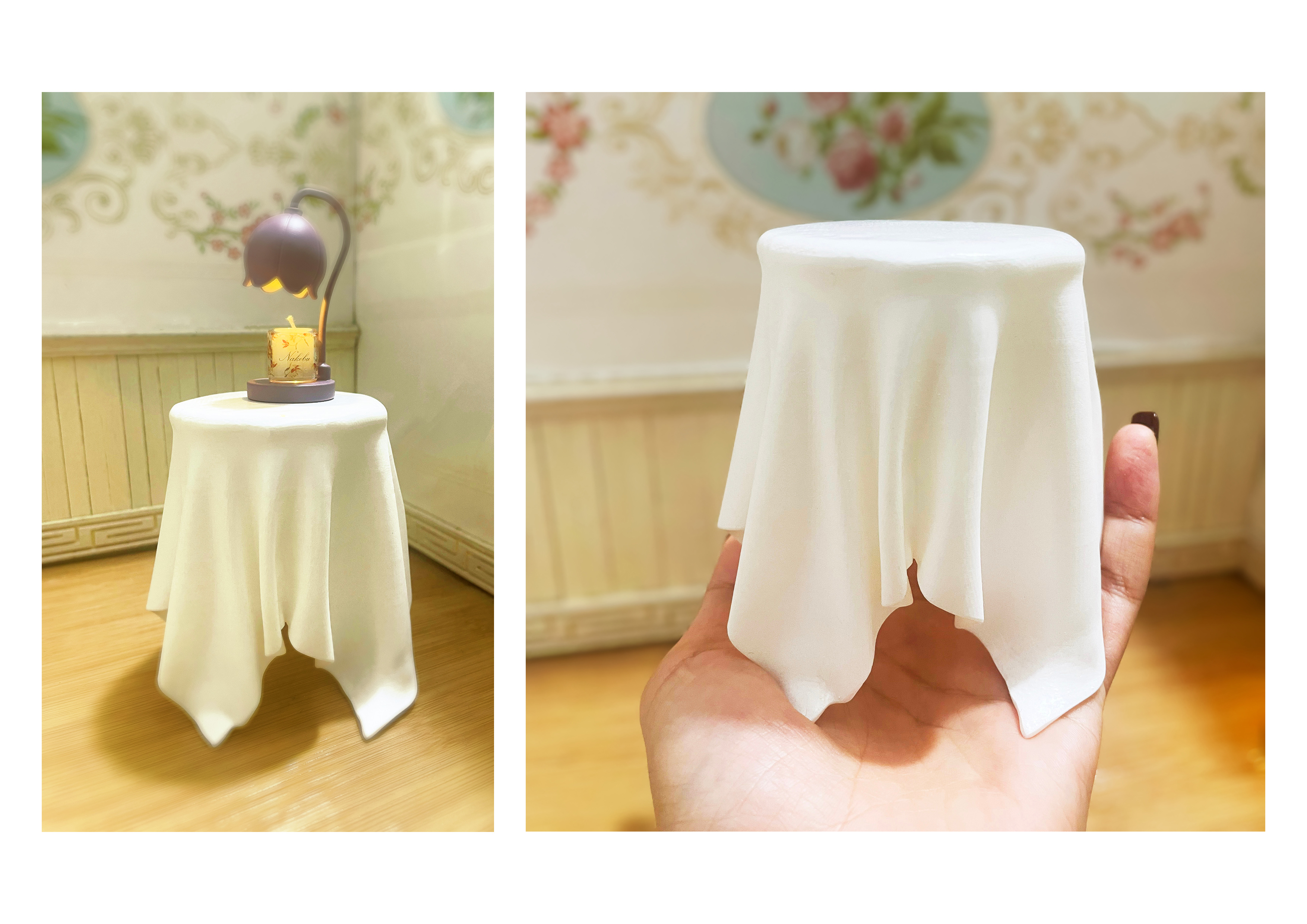 Doll House，dollhouse，Suspended table，Side table，Corner number，Miniature model，Handmade，Fingertip 1，