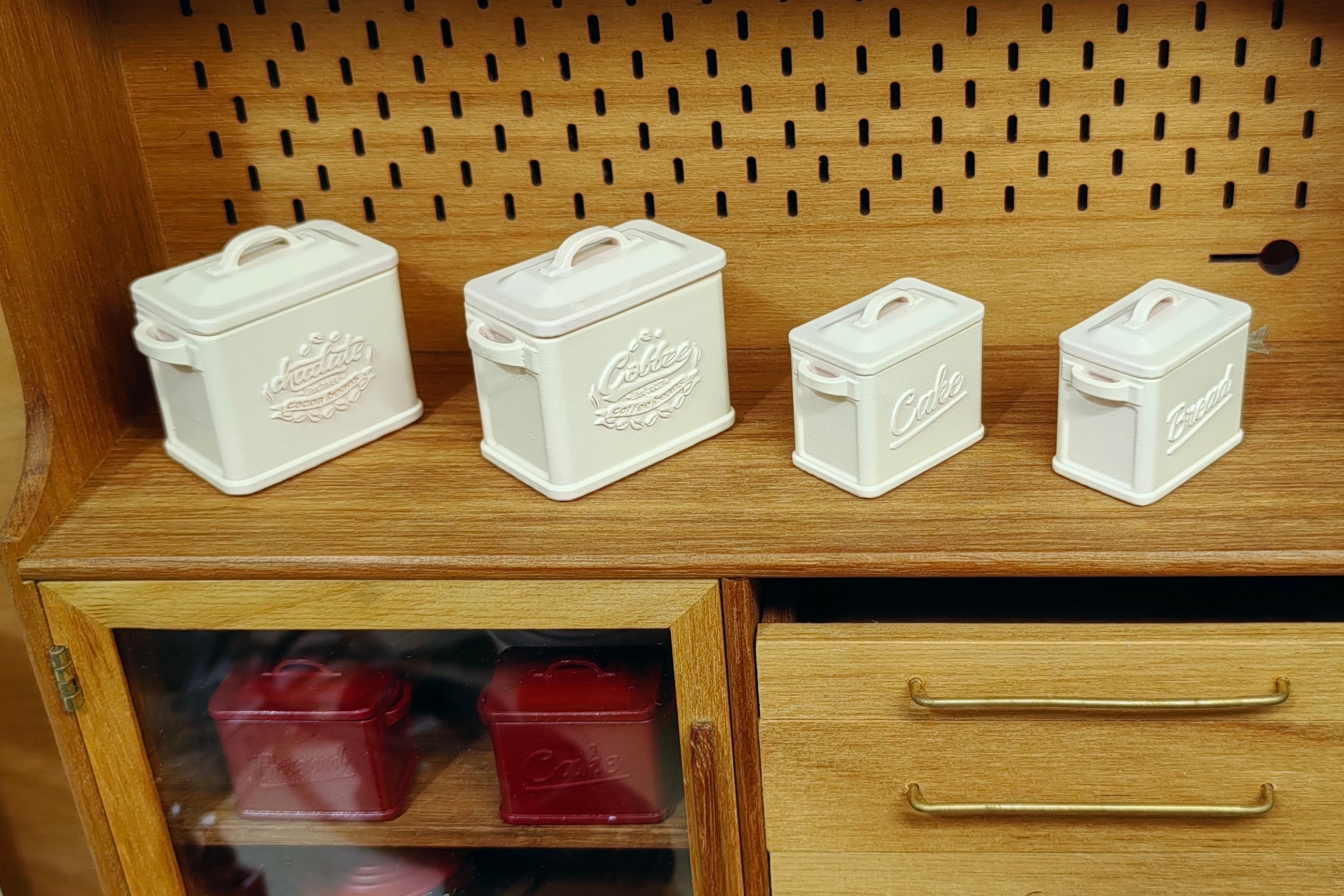 Doll House，dollhouse，Bread box，Coffee bean storage box，Miniature model，Handmade，fingertip，