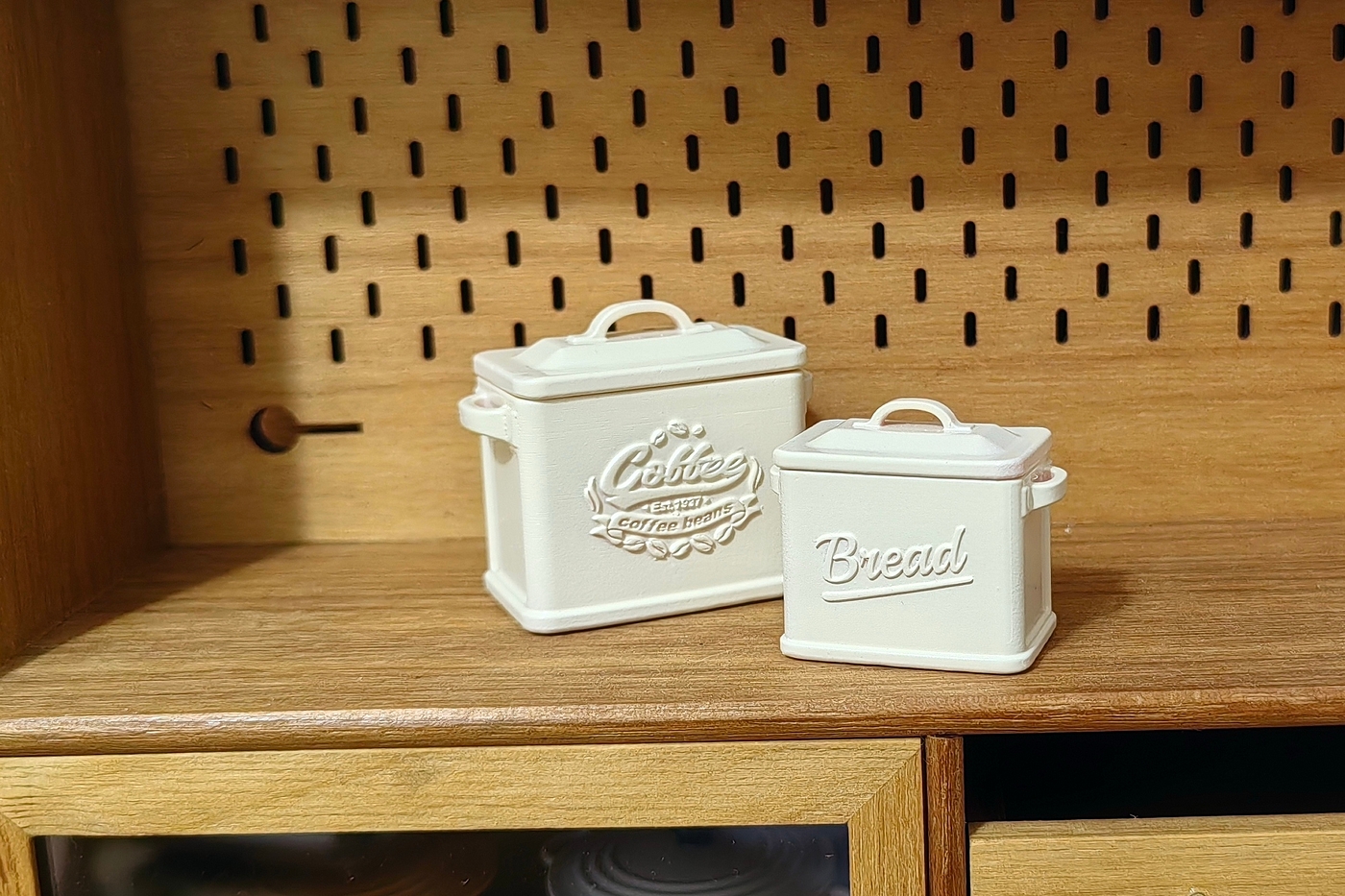 Doll House，dollhouse，Bread box，Coffee bean storage box，Miniature model，Handmade，fingertip，