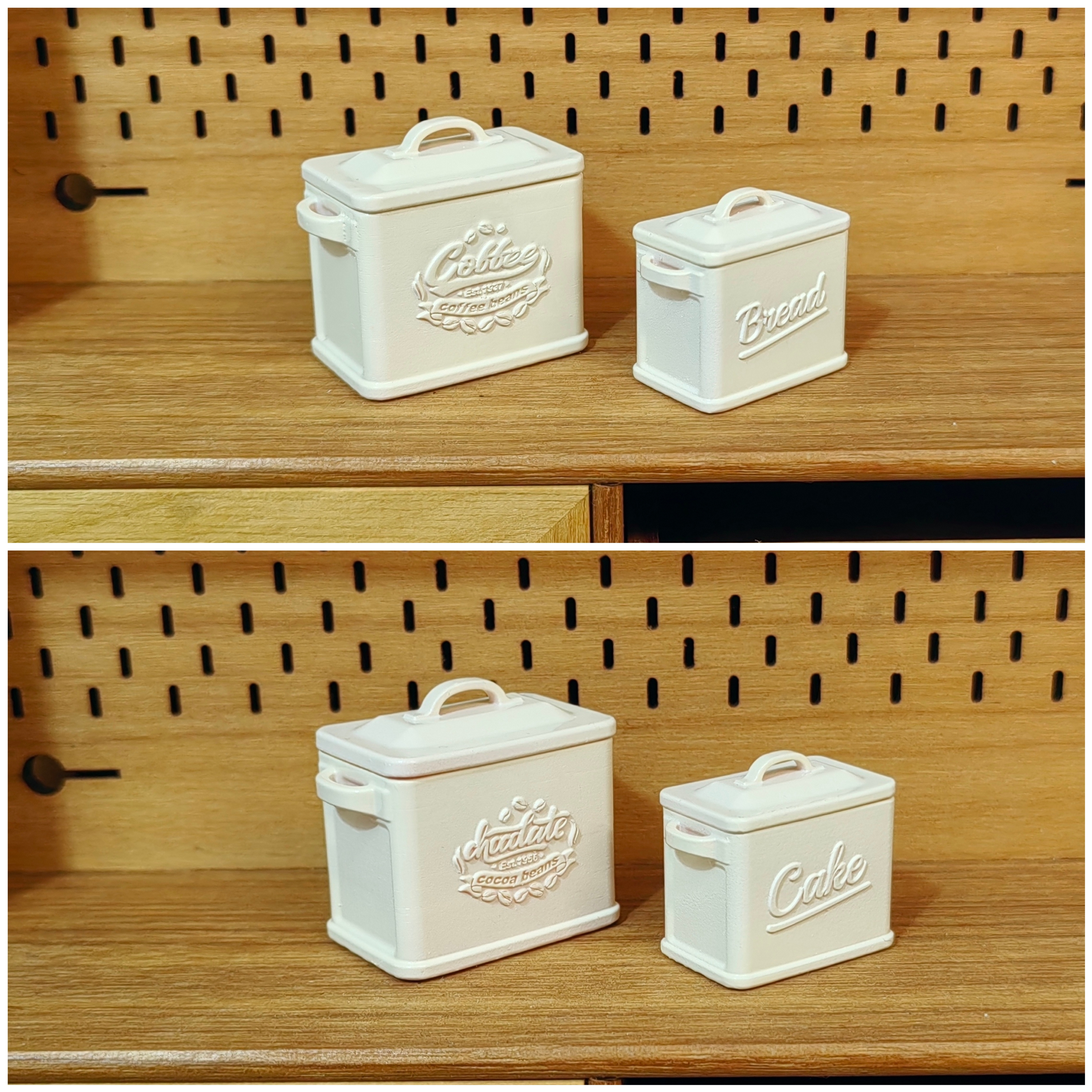 Doll House，dollhouse，Bread box，Coffee bean storage box，Miniature model，Handmade，fingertip，