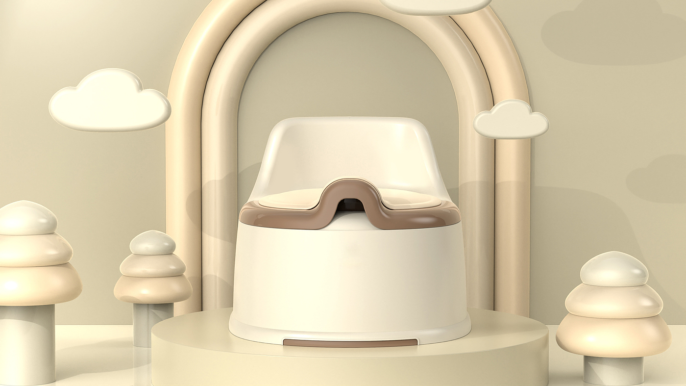 lovely，Mother and baby，pedestal pan，