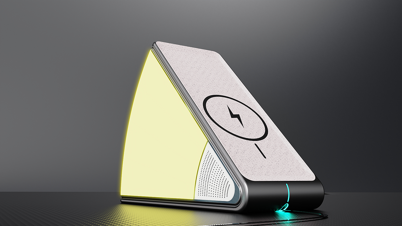 intelligent household appliances; wireless charging lamp design; emotional design，