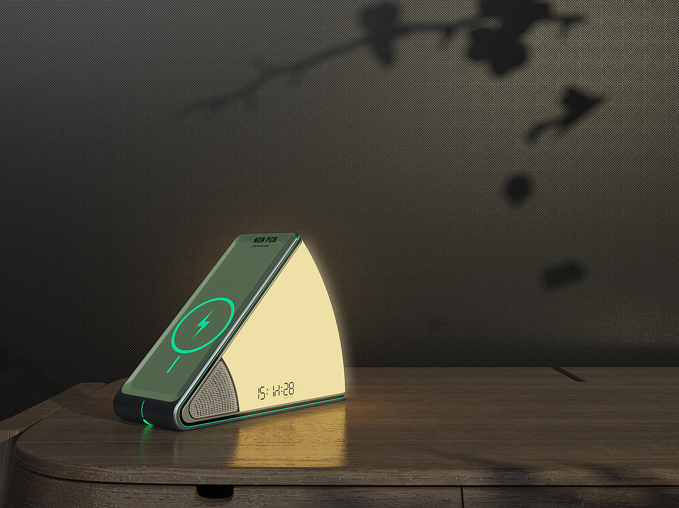 intelligent household appliances; wireless charging lamp design; emotional design，