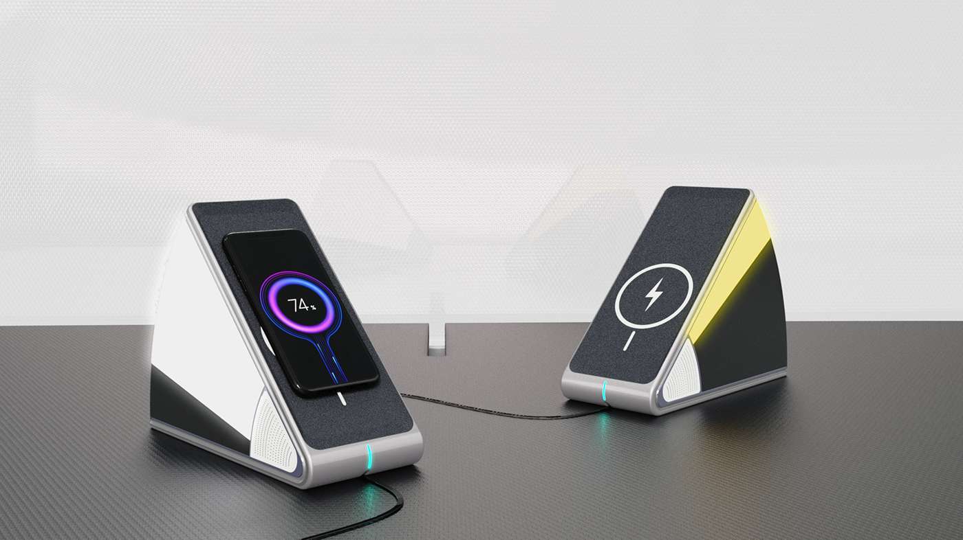 intelligent household appliances; wireless charging lamp design; emotional design，