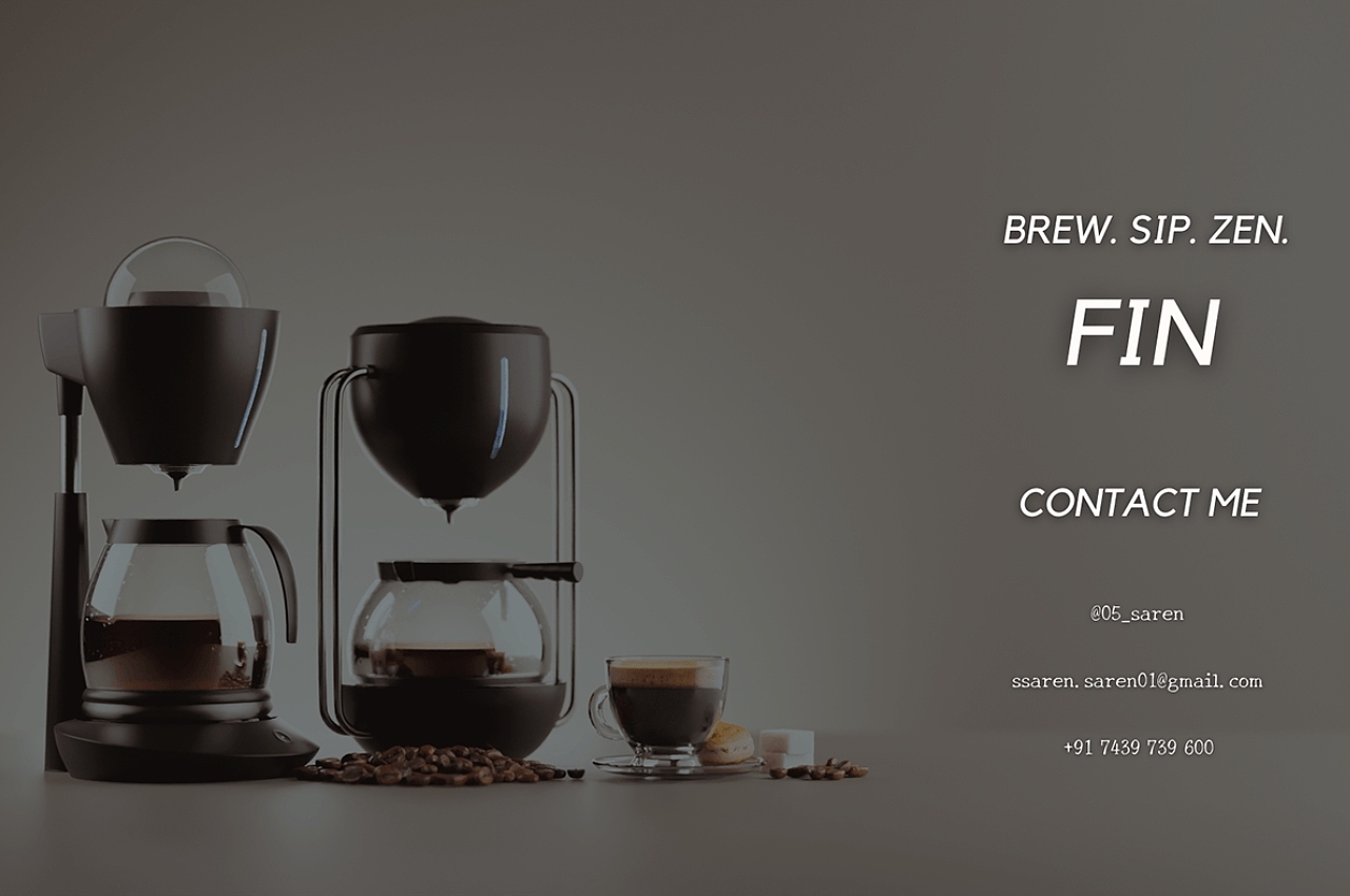 Zenbrew，Coffee machine，conceptual design，Household Electric Appliances，