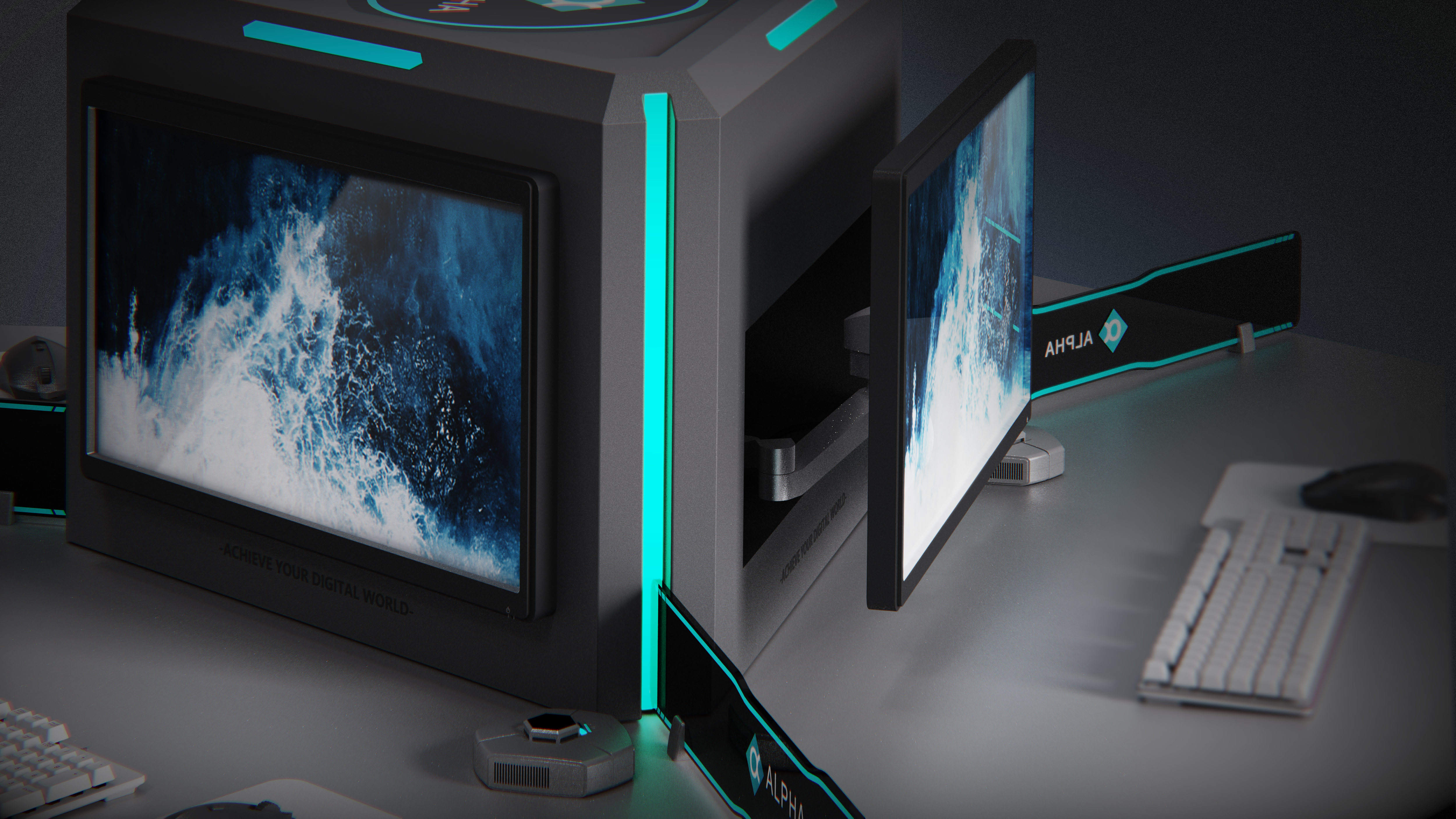 future，Metaverse，science and technology，to work in an office，