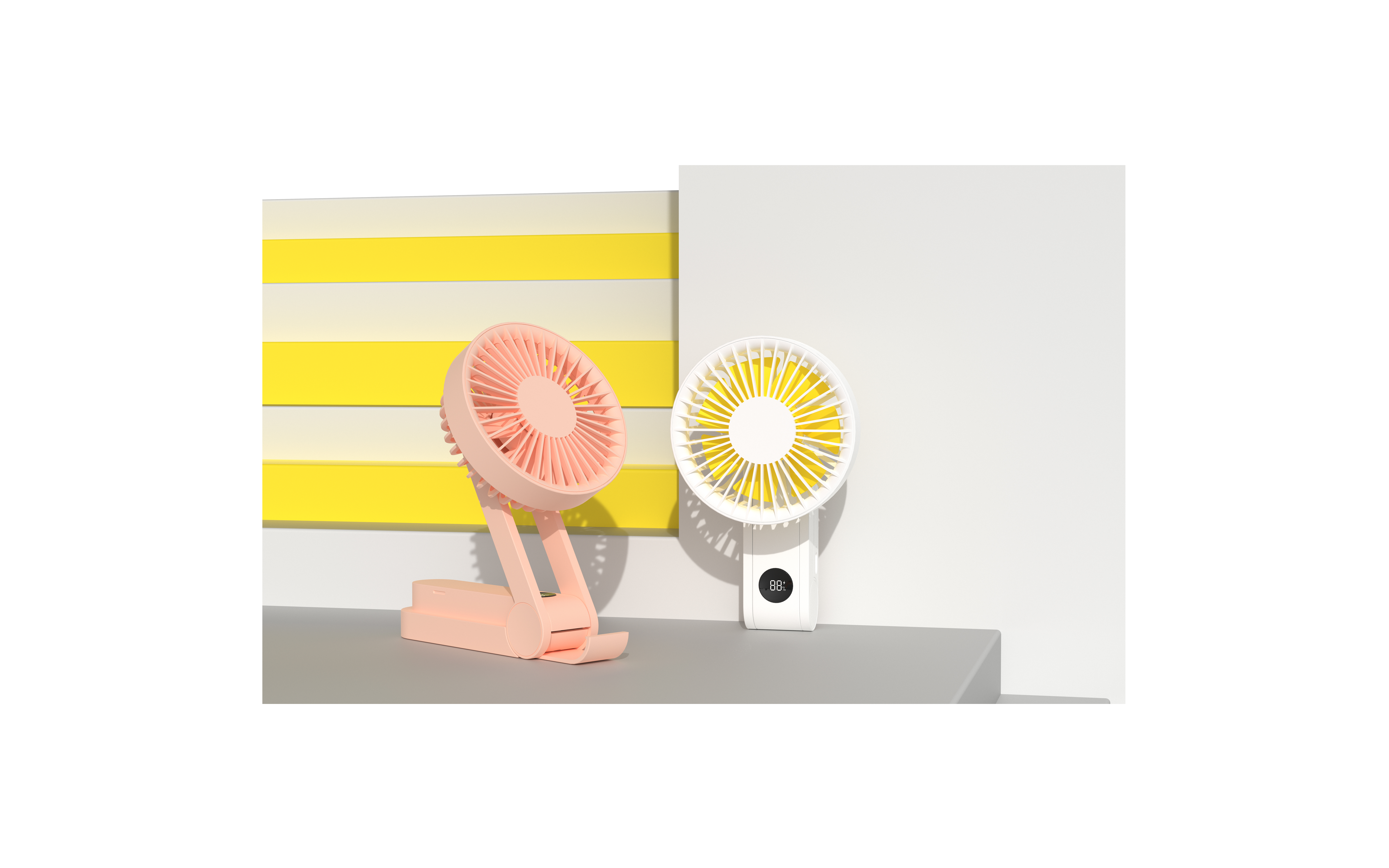 Bracket hand-held fan，