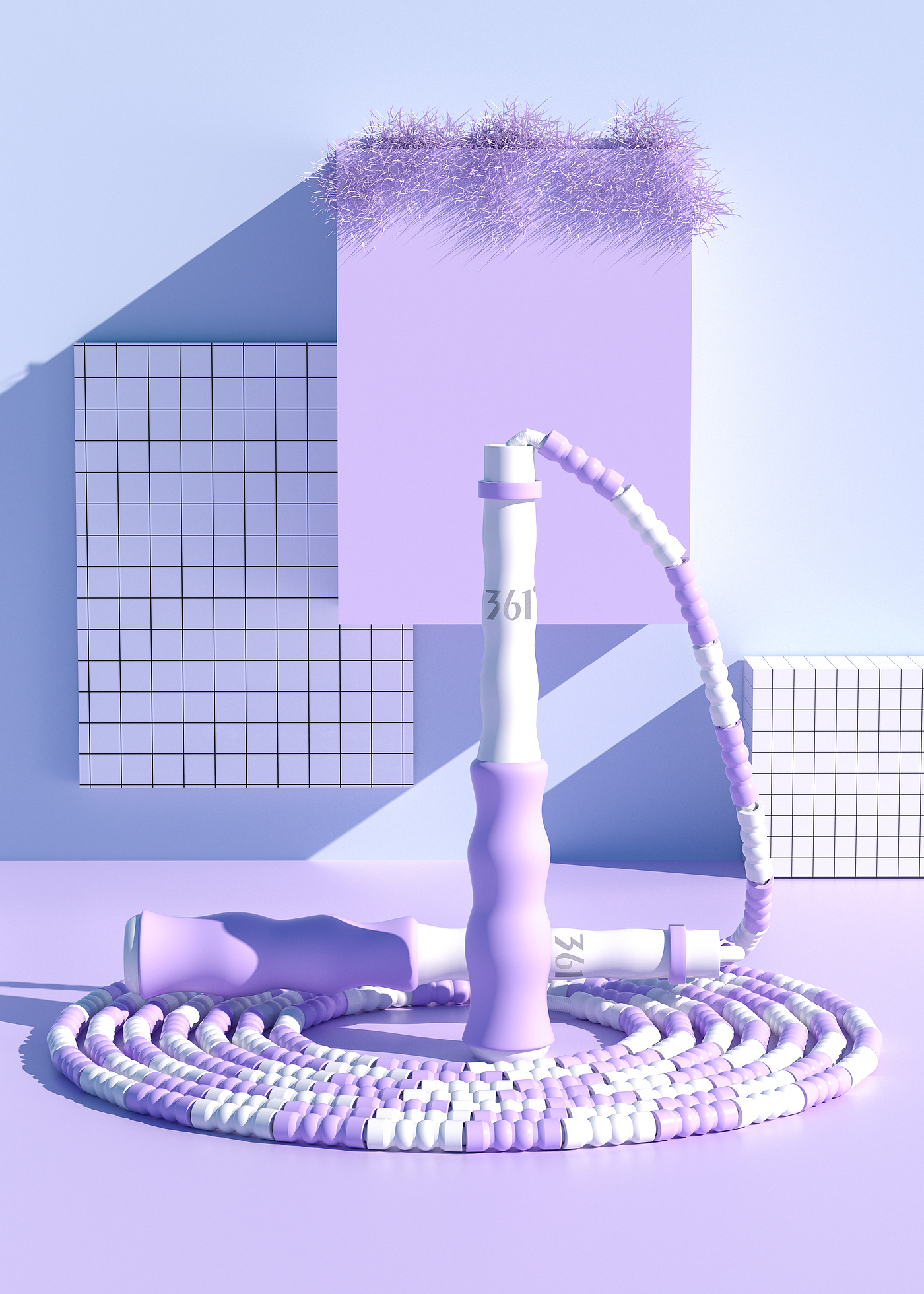 产品建模，产品渲染，跳绳，三维，c4d，oc，电商，