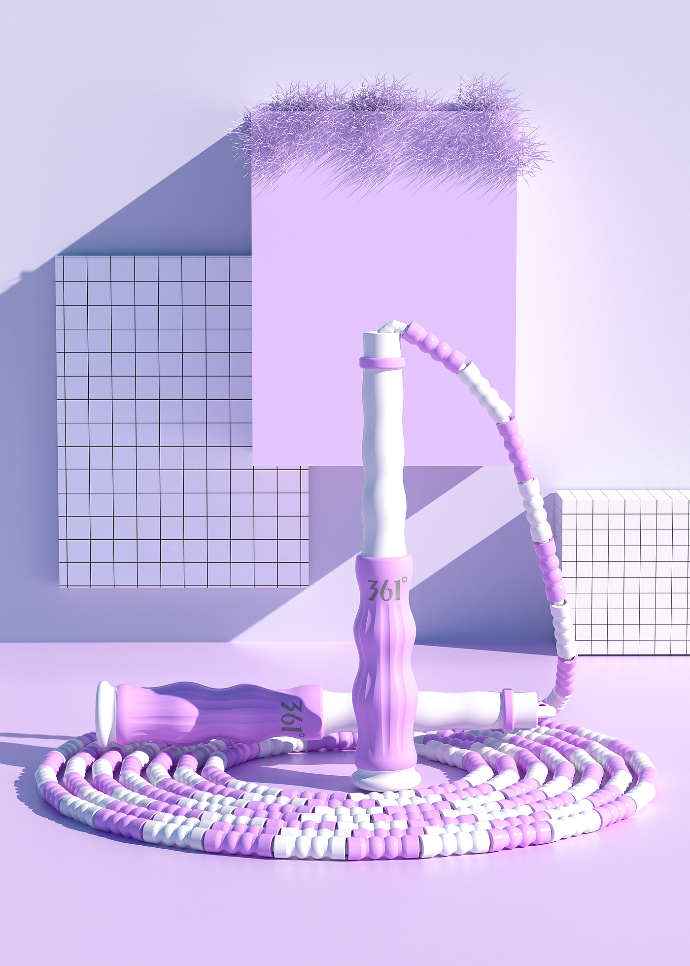 产品建模，产品渲染，跳绳，三维，c4d，oc，电商，