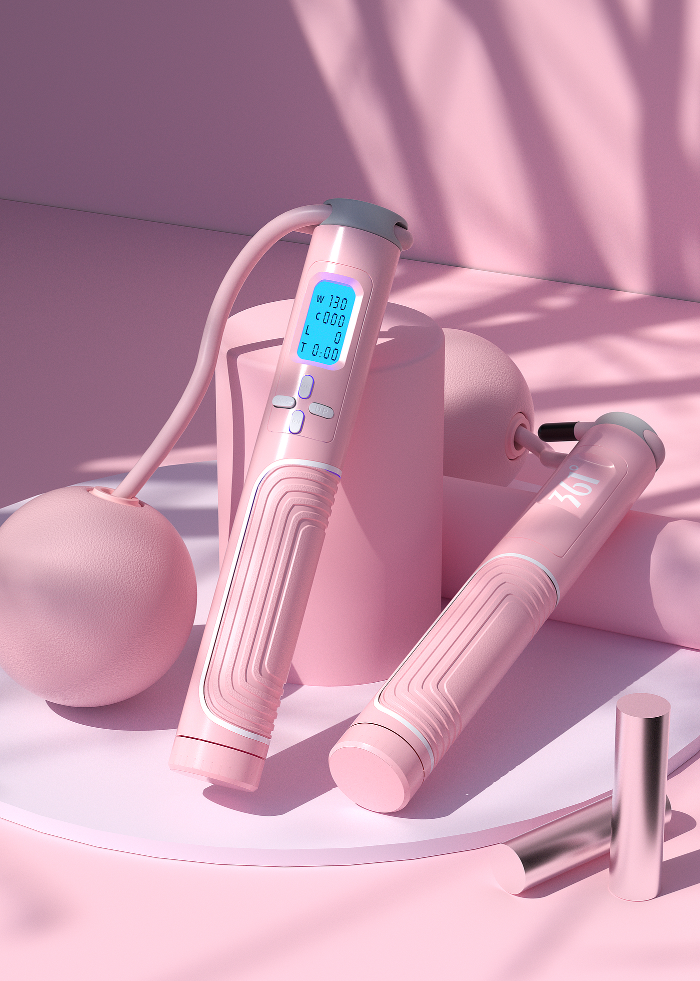 产品建模，产品渲染，跳绳，三维，c4d，oc，电商，