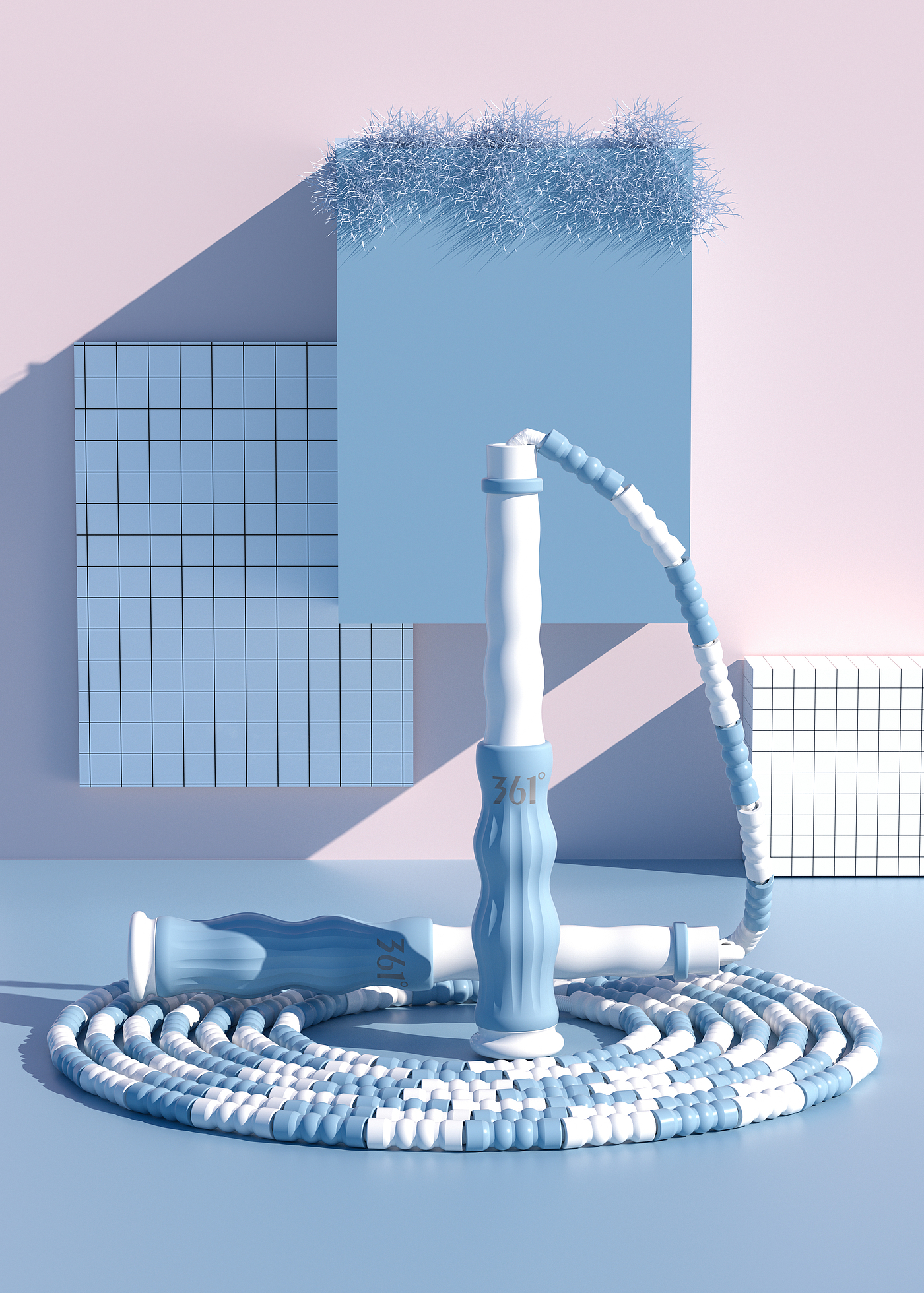 产品建模，产品渲染，跳绳，三维，c4d，oc，电商，