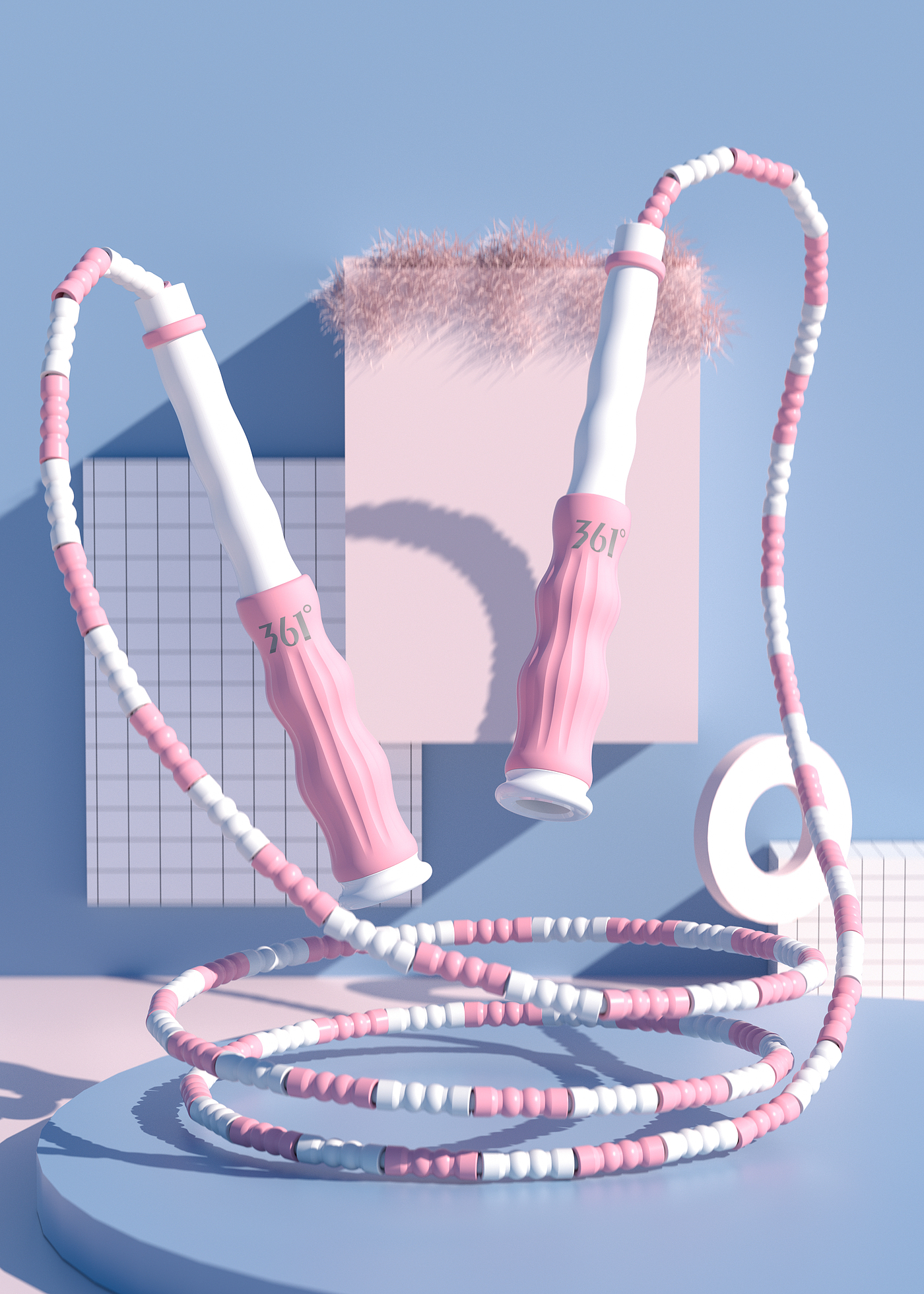 Product modeling，Product rendering，skipping rope，three-dimensional，c4d，oc，online retailers，