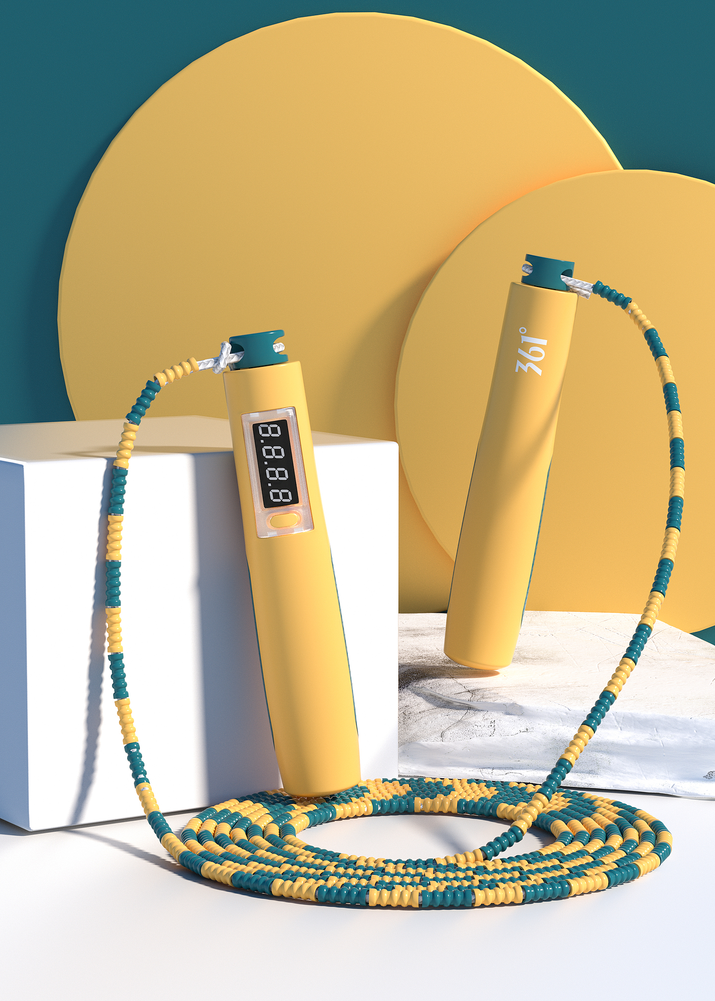 Product modeling，Product rendering，skipping rope，three-dimensional，c4d，oc，online retailers，