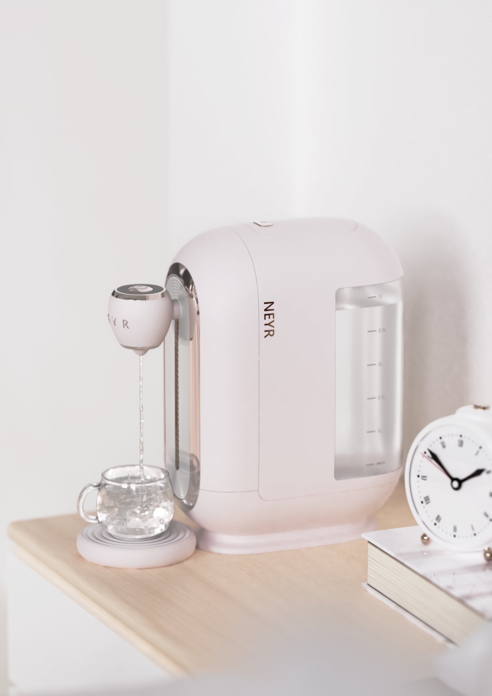 Small water dispenser，Instant Hot Drinker，Home products，Appearance design，Simplicity，Retro，