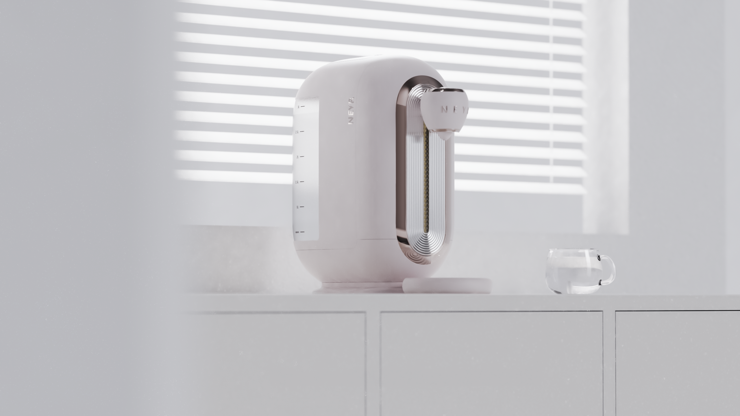 Small water dispenser，Instant Hot Drinker，Home products，Appearance design，Simplicity，Retro，