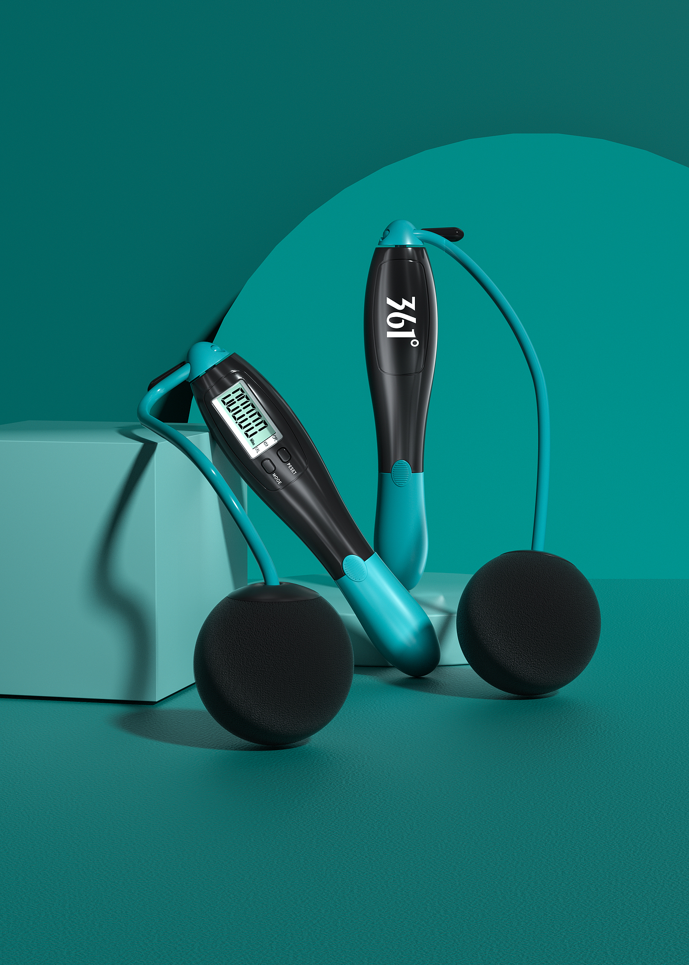 Product modeling，Product rendering，c4d，oc，3d，online retailers，skipping rope，three-dimensional，