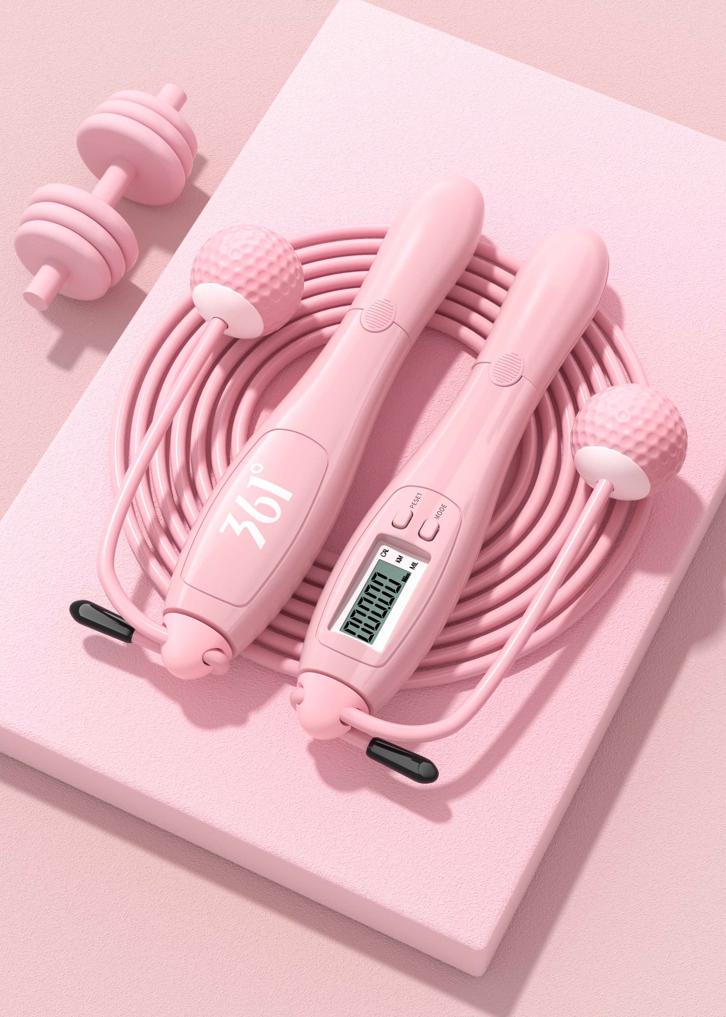 Product modeling，Product rendering，c4d，oc，3d，online retailers，skipping rope，three-dimensional，