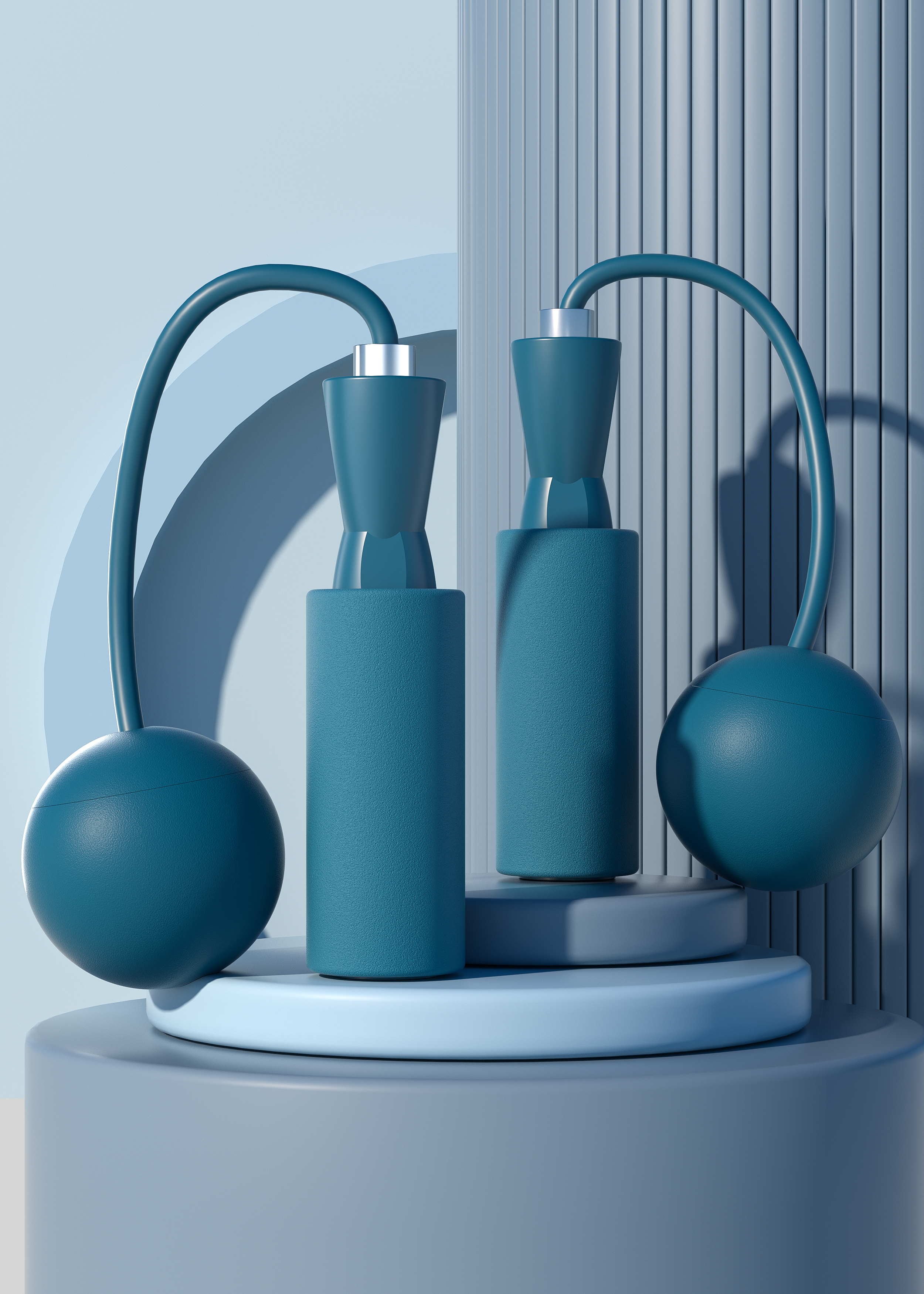 Product modeling，Product rendering，c4d，oc，3d，online retailers，skipping rope，three-dimensional，