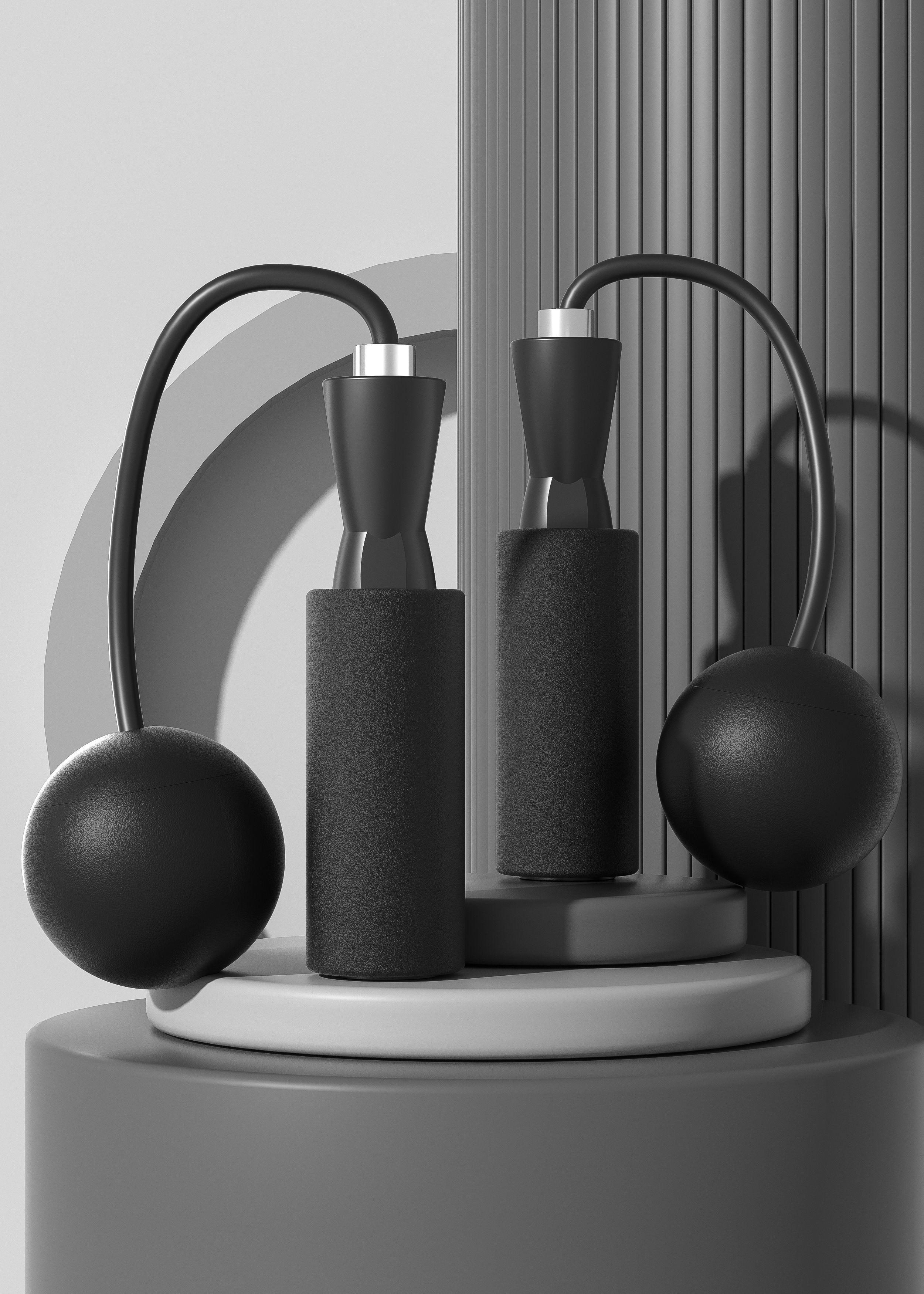 Product modeling，Product rendering，c4d，oc，3d，online retailers，skipping rope，three-dimensional，