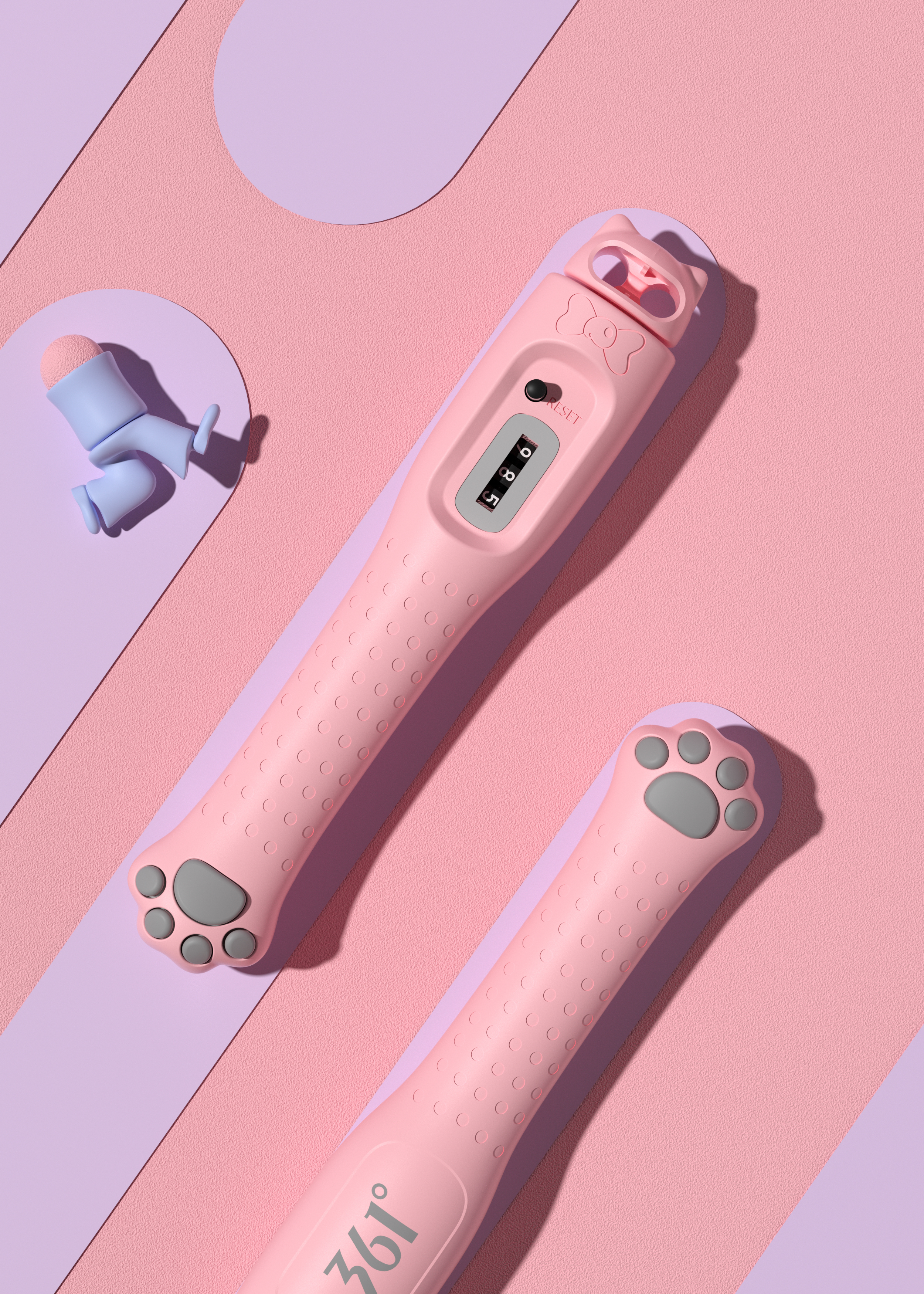 Product modeling，Product rendering，c4d，oc，3d，online retailers，skipping rope，three-dimensional，