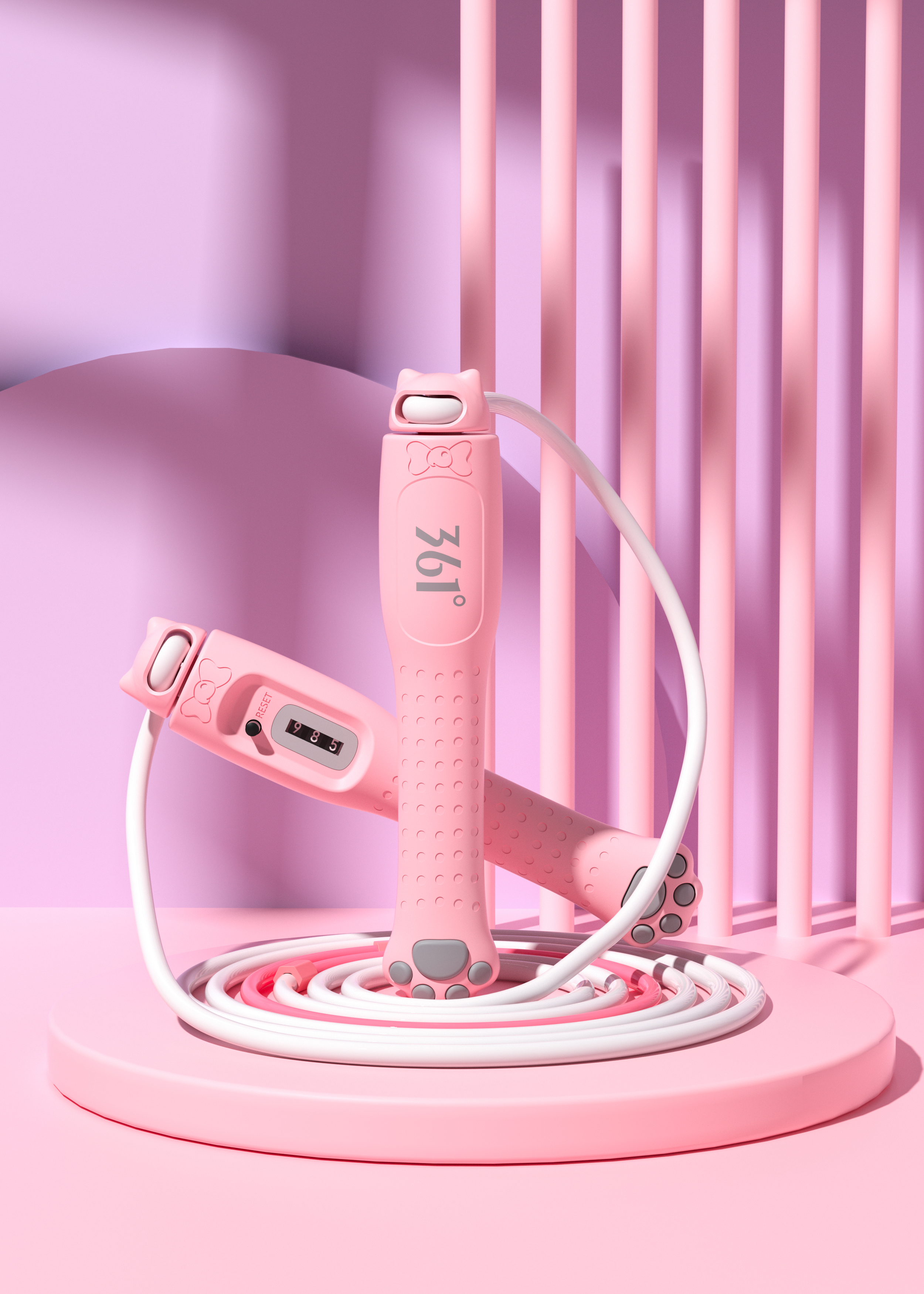 Product modeling，Product rendering，c4d，oc，3d，online retailers，skipping rope，three-dimensional，