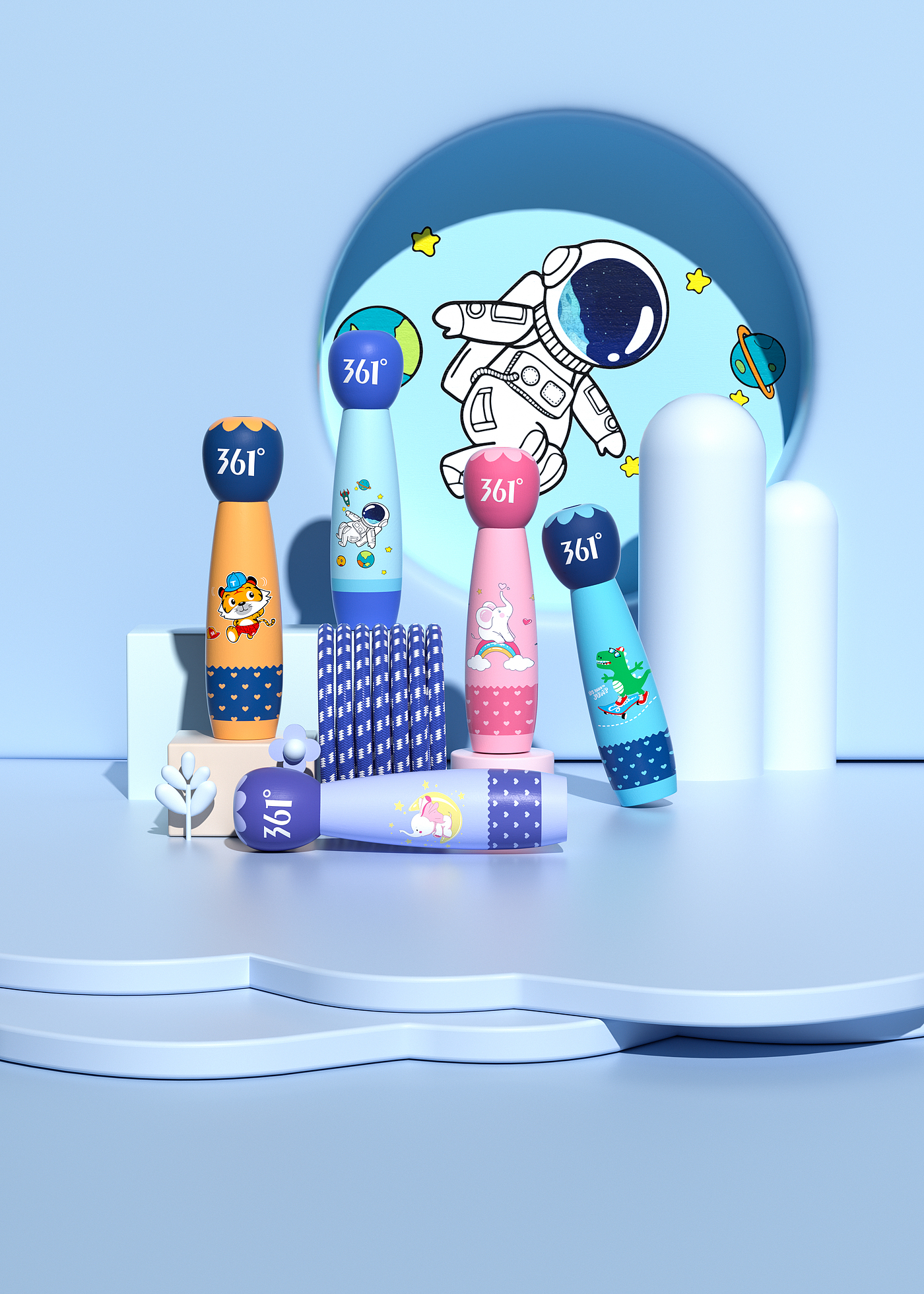 Product modeling，Product rendering，c4d，oc，3d，online retailers，skipping rope，three-dimensional，