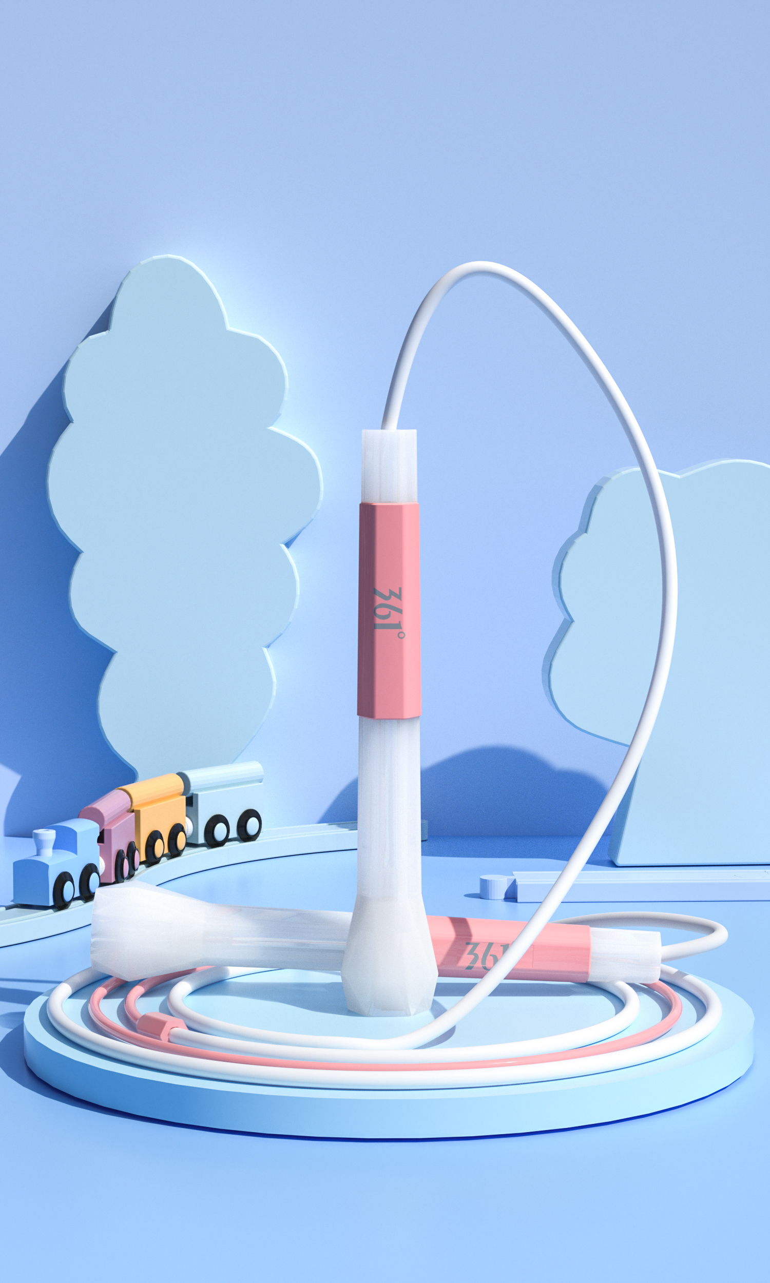 Product modeling，Product rendering，c4d，oc，3d，online retailers，skipping rope，three-dimensional，