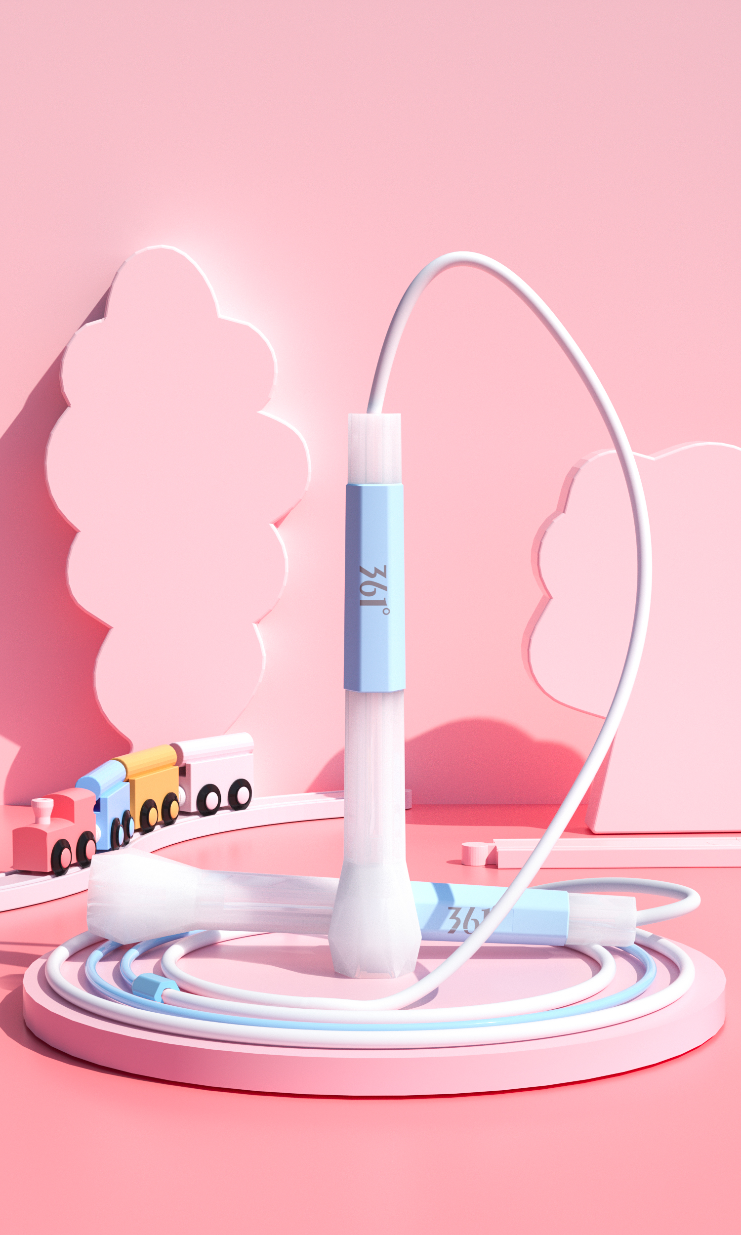 Product modeling，Product rendering，c4d，oc，3d，online retailers，skipping rope，three-dimensional，