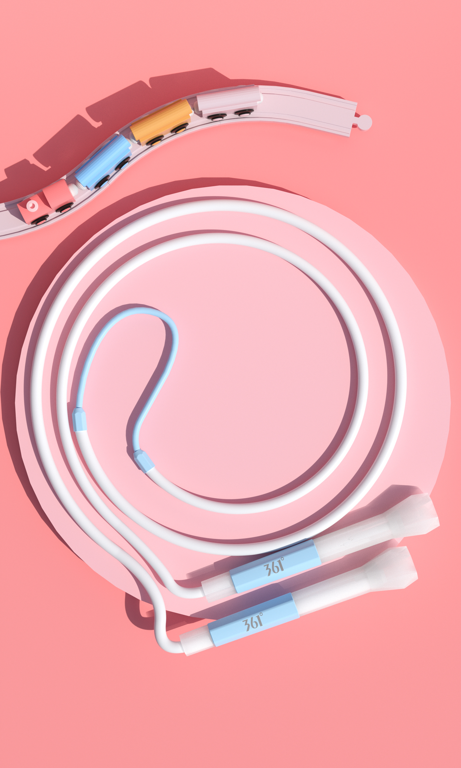 Product modeling，Product rendering，c4d，oc，3d，online retailers，skipping rope，three-dimensional，