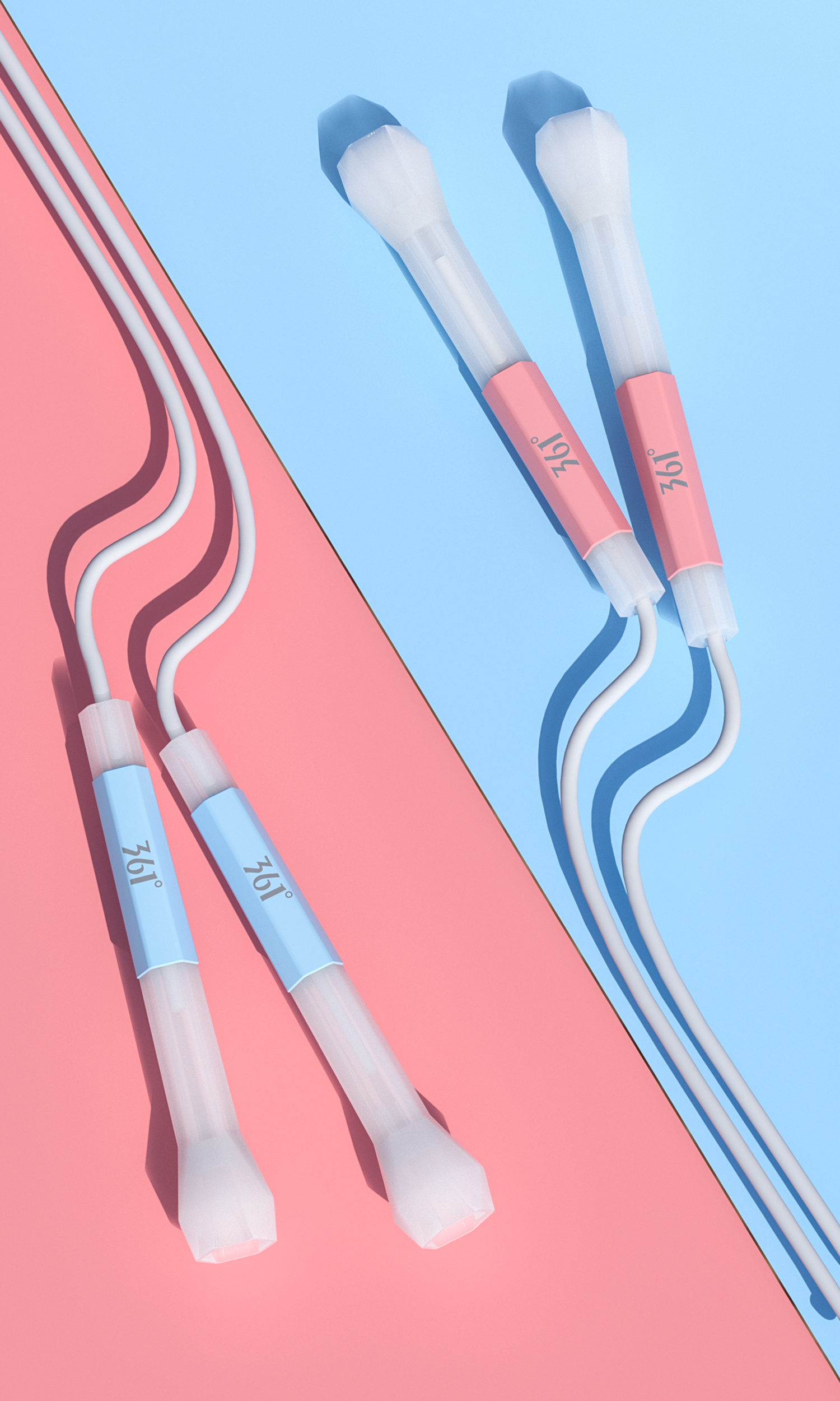 Product modeling，Product rendering，c4d，oc，3d，online retailers，skipping rope，three-dimensional，