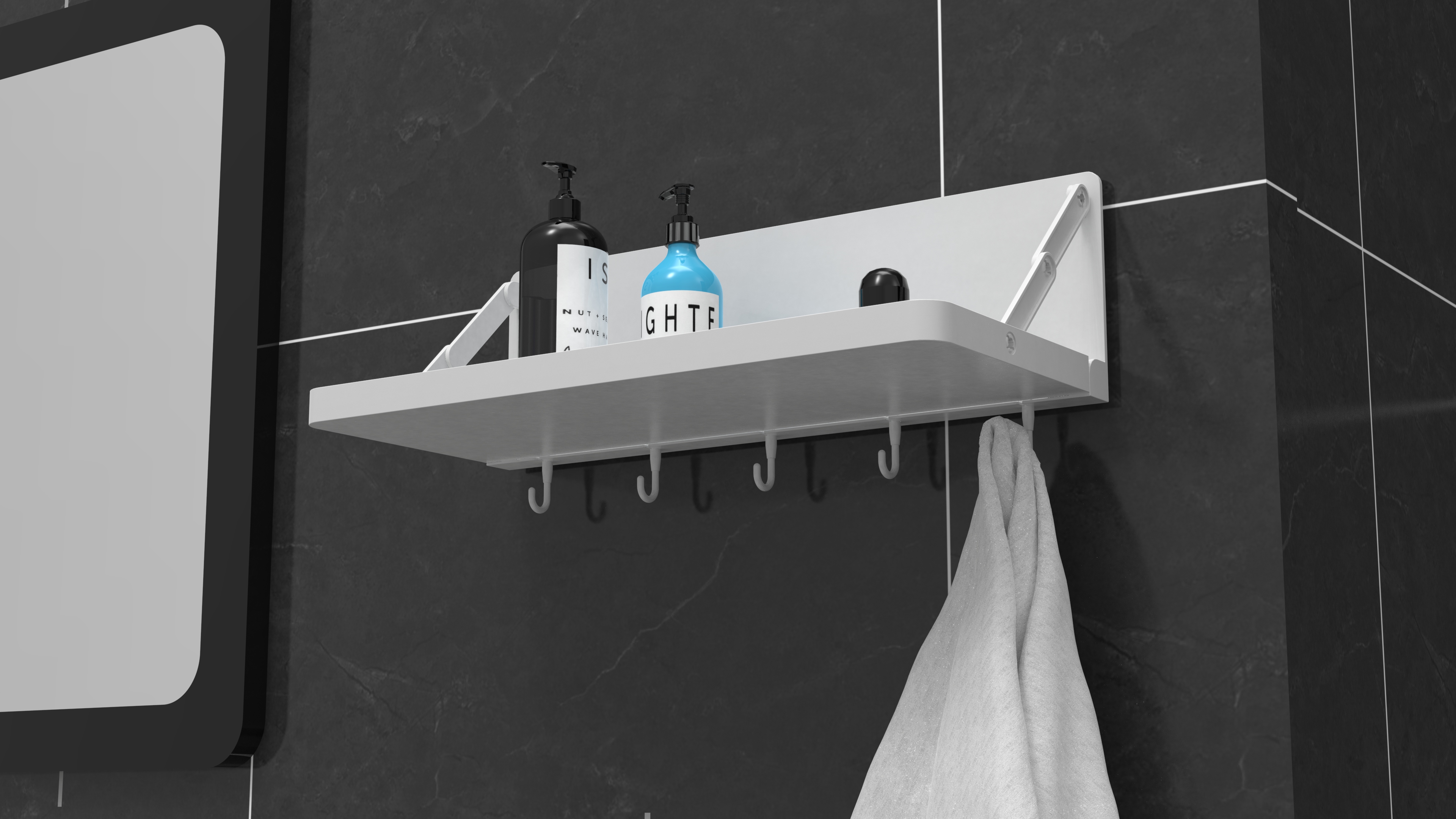 Storage rack，Wall-mounted storage rack，fold，