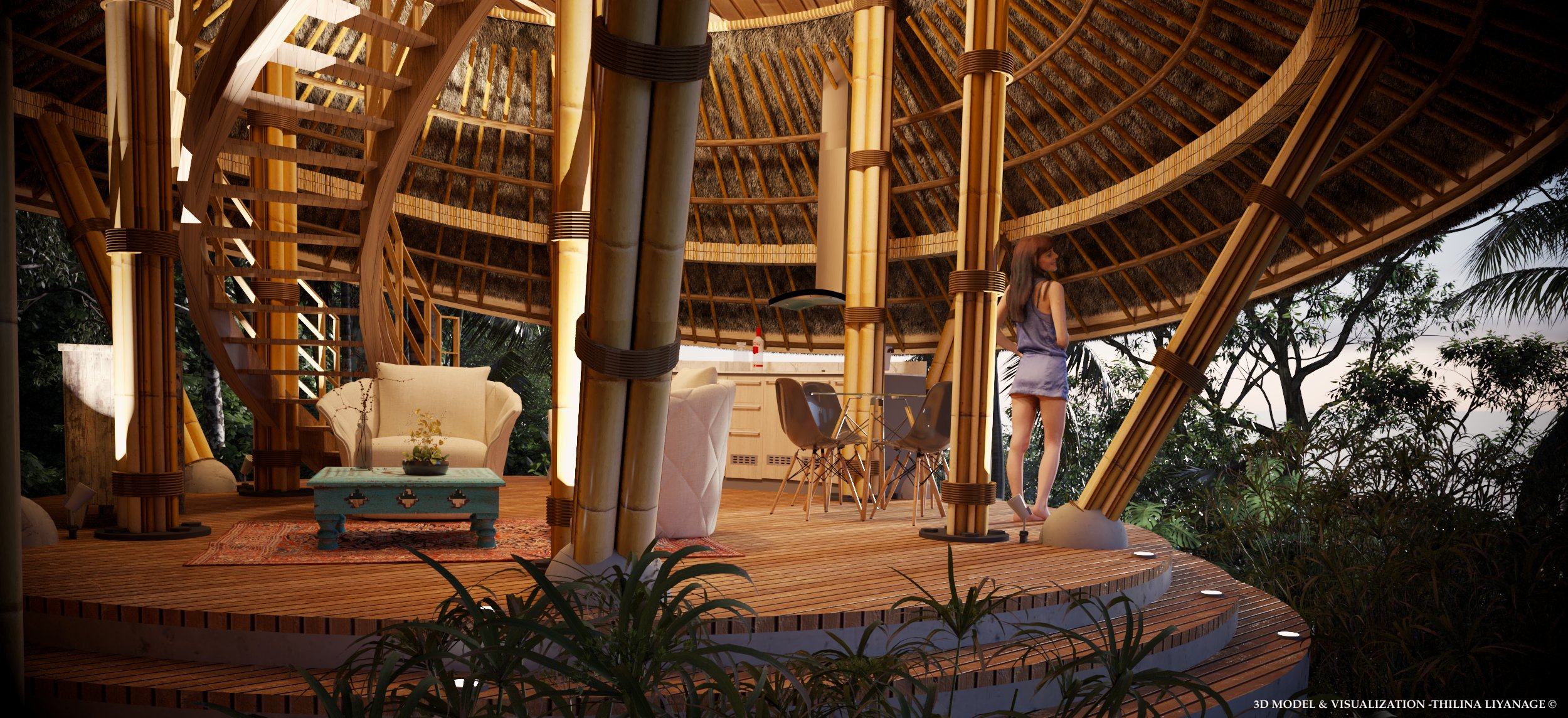 Architectural design，ecology，Vacation Villa，